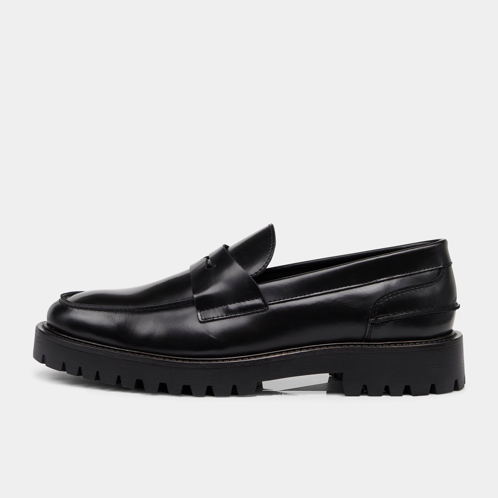 GARMENT PROJECT MAN Aaron Penny Loafer - Black Polido Loafer 999 Black