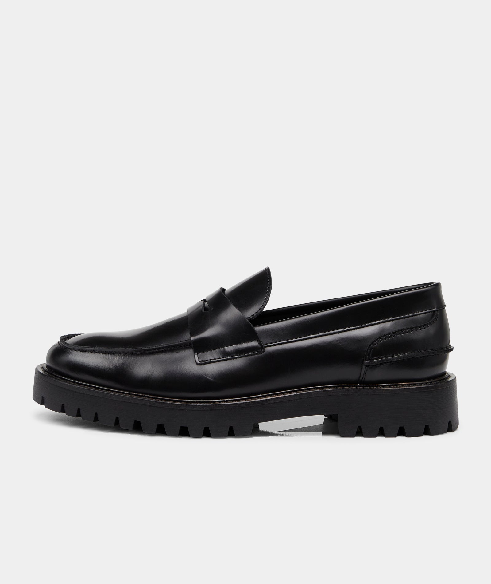 GARMENT PROJECT MAN Aaron Penny Loafer - Black Polido Loafer 999 Black