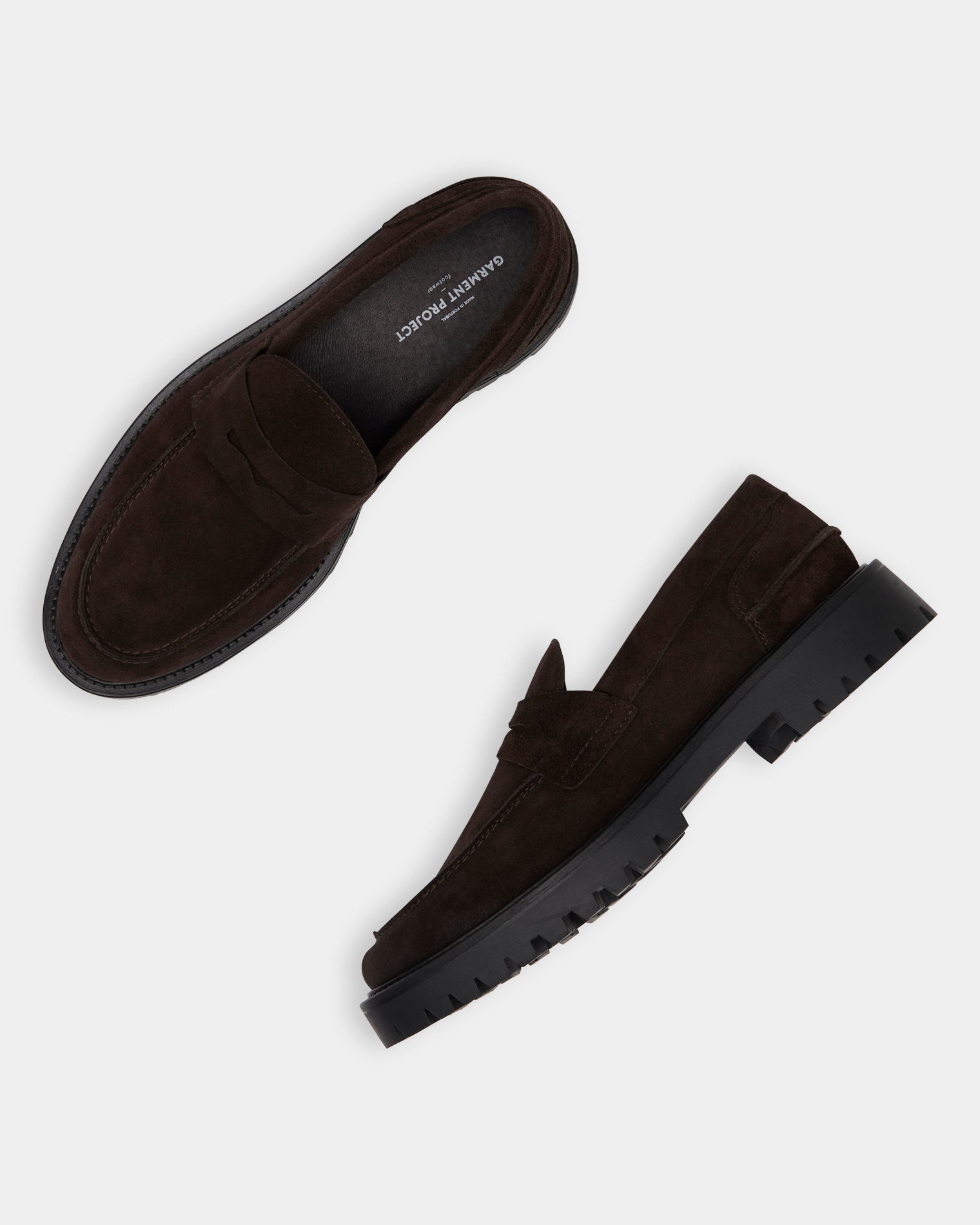 GARMENT PROJECT MAN Aaron Penny Loafer - Brown Suede Loafer 800 Brown