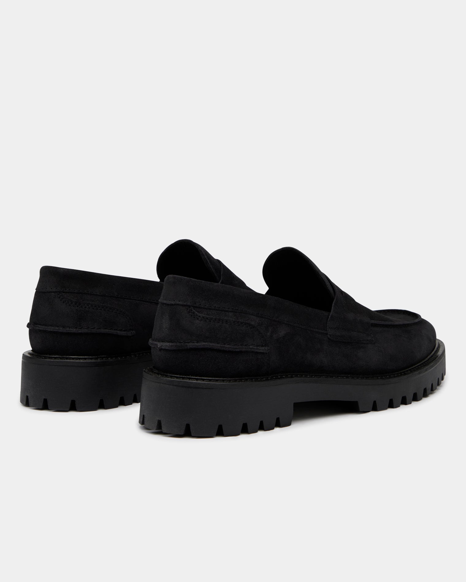 GARMENT PROJECT MAN Aaron Penny Loafer - Black Suede Loafer 999 Black