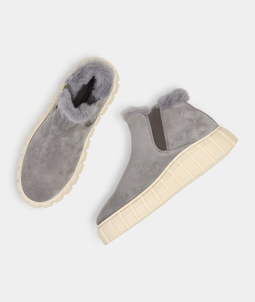 GARMENT PROJECT WMNS Balo Chelsea Boot - Grey Suede Boots 400 Grey
