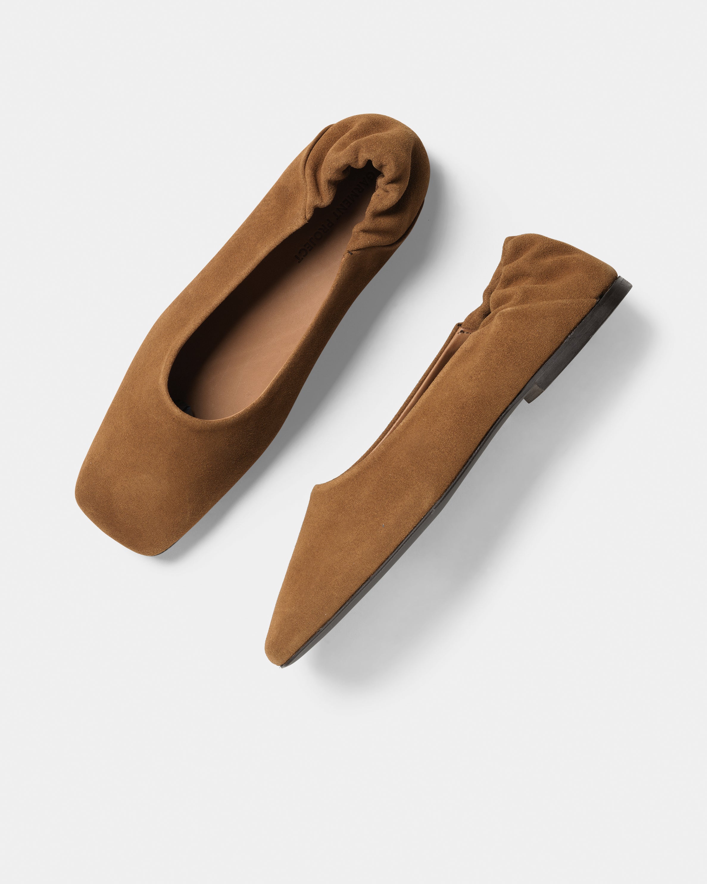 GARMENT PROJECT WMNS Bella - Cognac Suede Ballerinas 650 Cognac