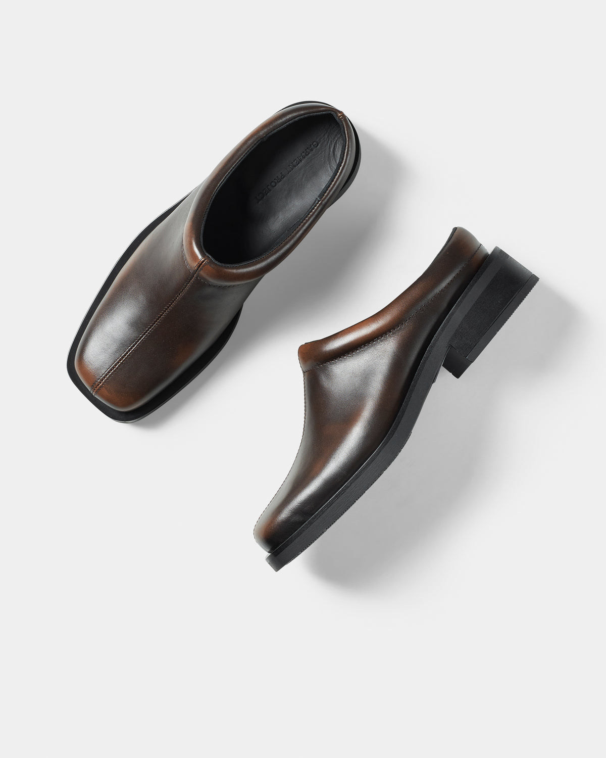 GARMENT PROJECT WMNS Blake - Brown Vintage Leather Mules 800 Brown