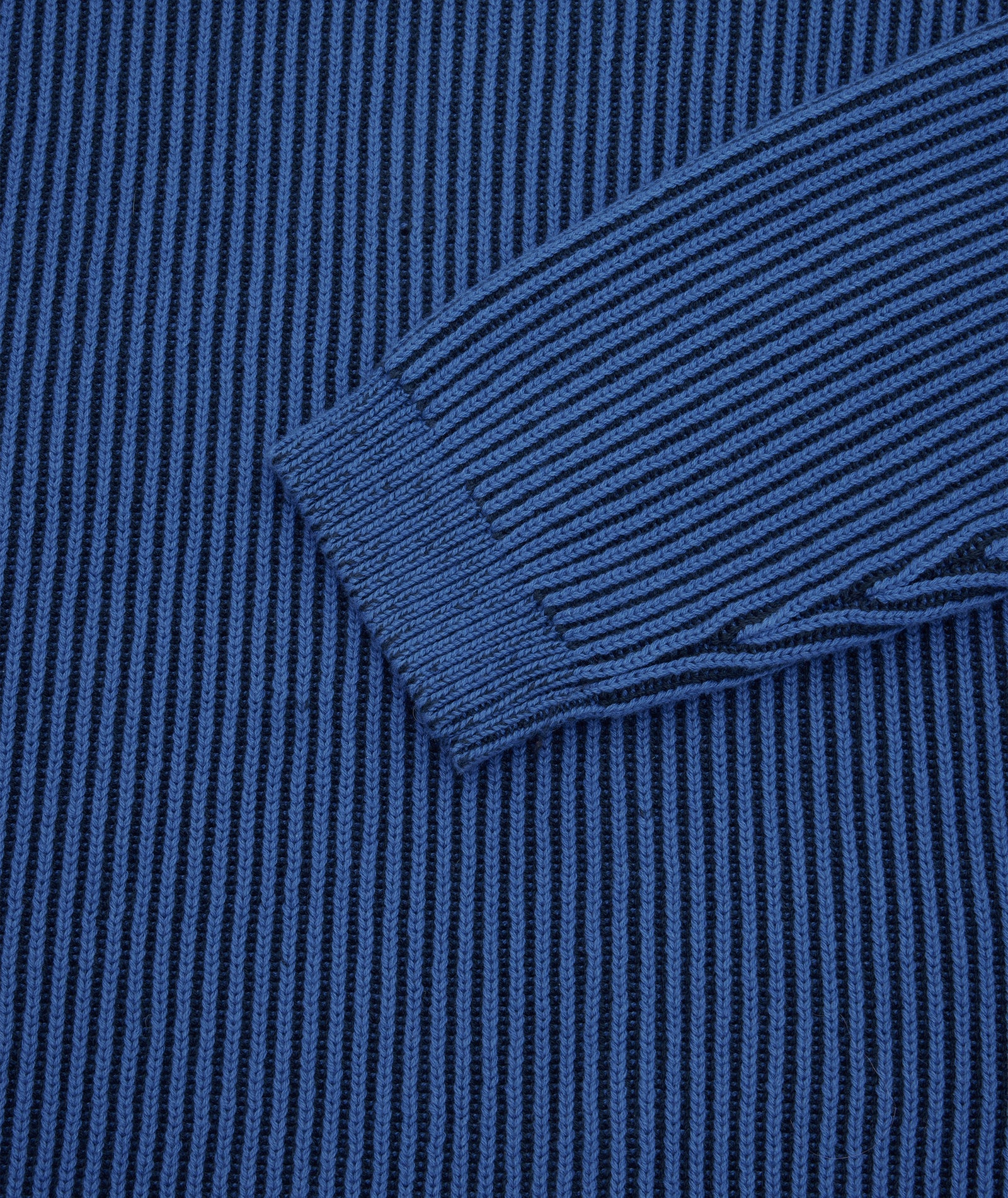 GARMENT PROJECT MAN Boxy Cotton Knit - Bicolored blue/navy Knit 550 Blue