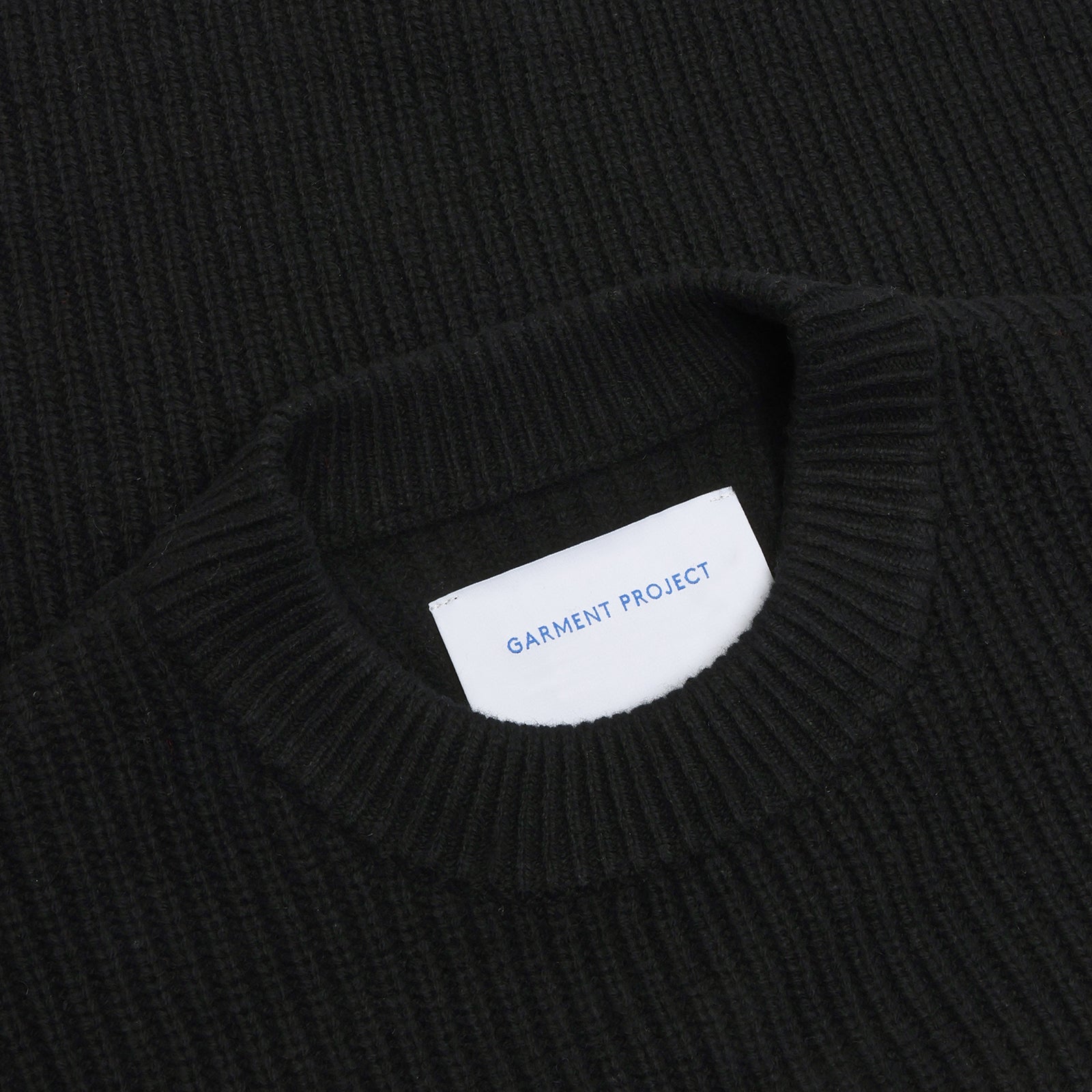 GARMENT PROJECT MAN Boxy Wool Knit - Black Knit 999 Black