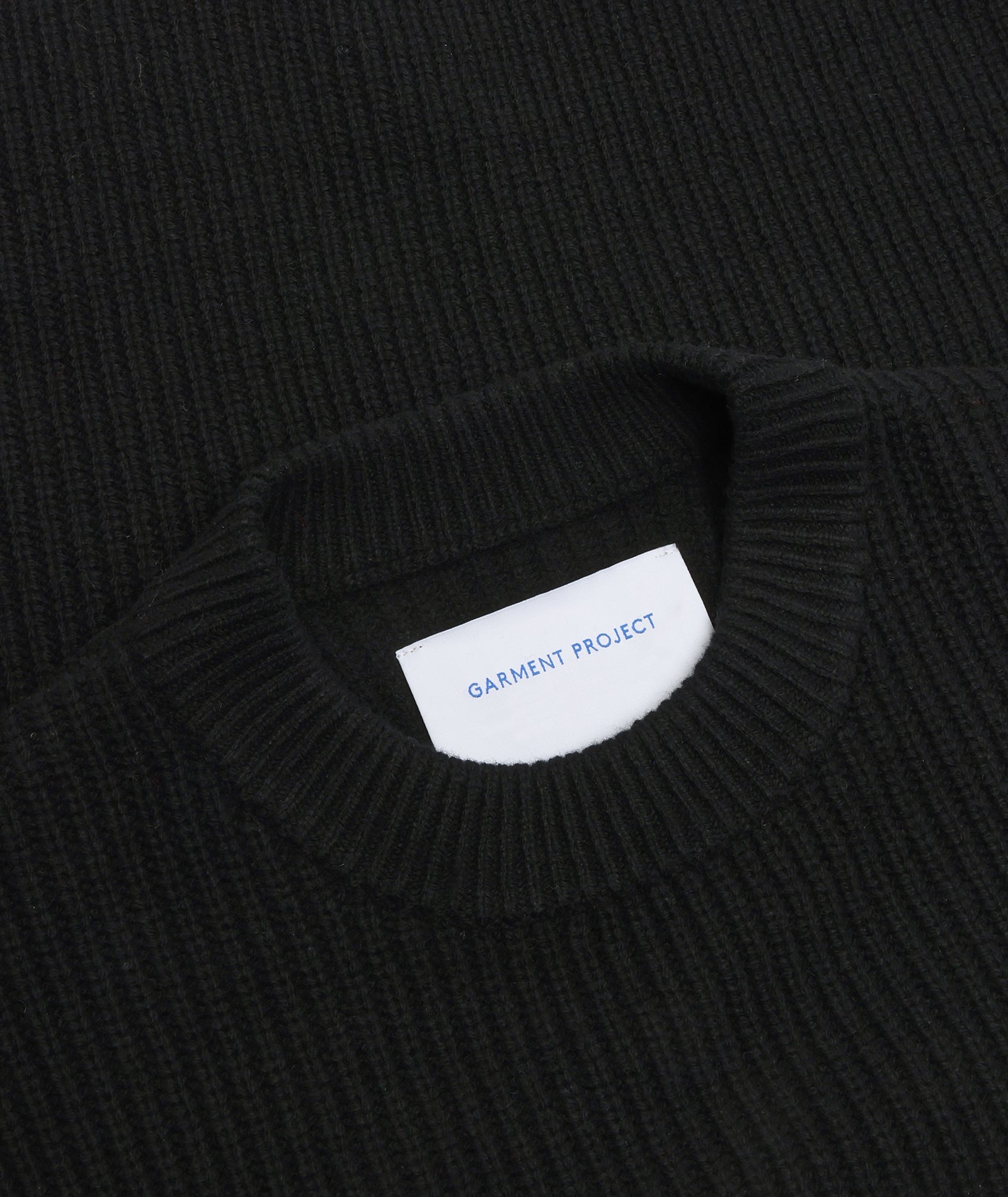 GARMENT PROJECT MAN Boxy Wool Knit - Black Knit 999 Black