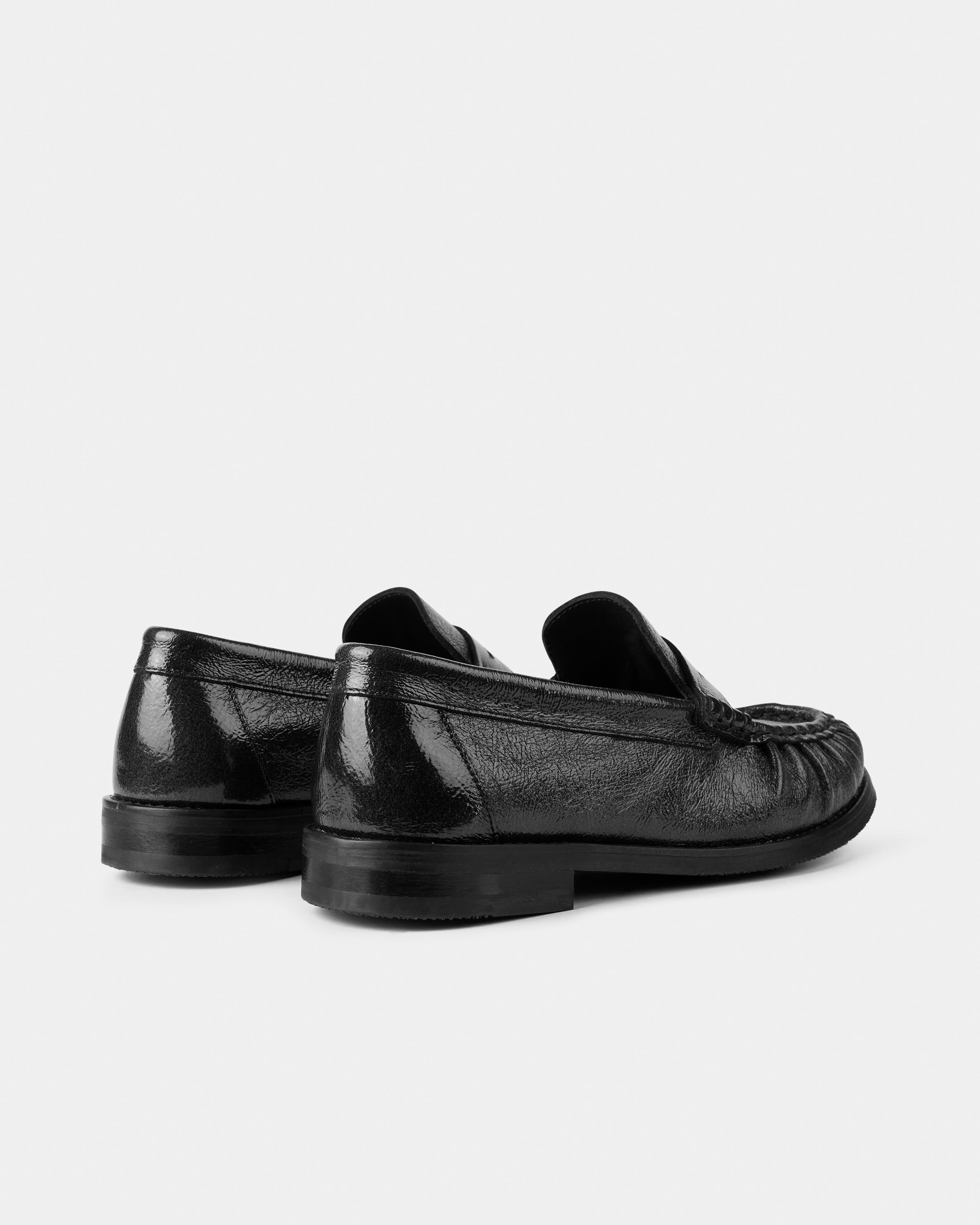 GARMENT PROJECT WMNS Charlie - Black Vintage Patent Leather Loafer