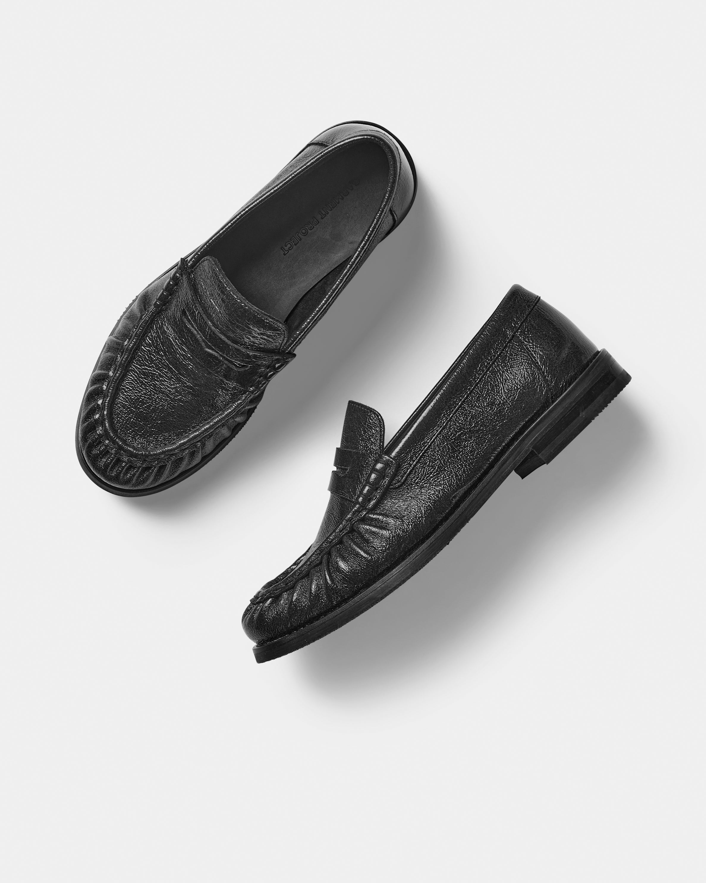 GARMENT PROJECT WMNS Charlie - Black Vintage Patent Leather Loafer