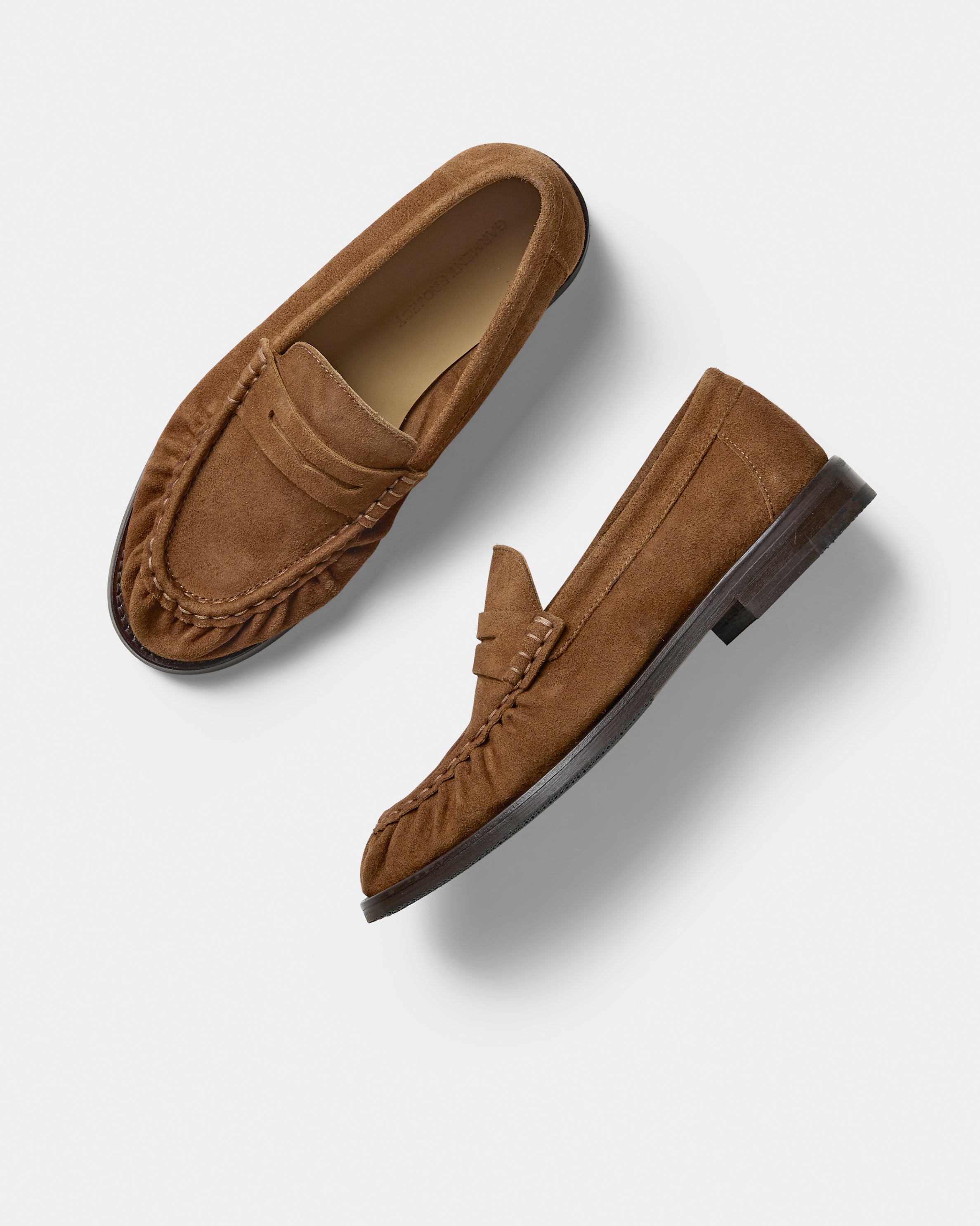GARMENT PROJECT WMNS Charlie - Cognac Suede Loafer 650 Cognac