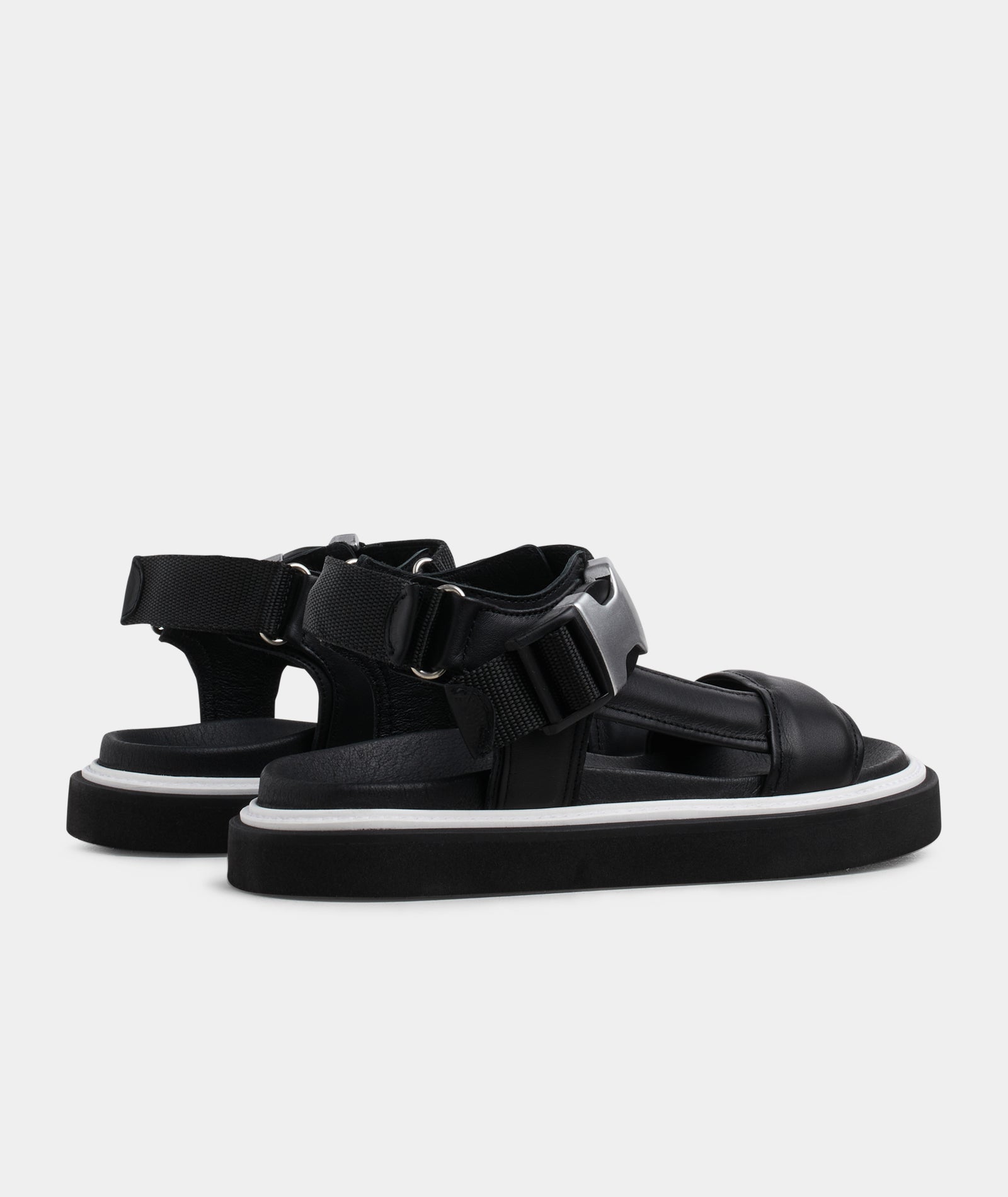 GARMENT PROJECT WMNS Cody Sandal - Black Leather Sandals 999 Black