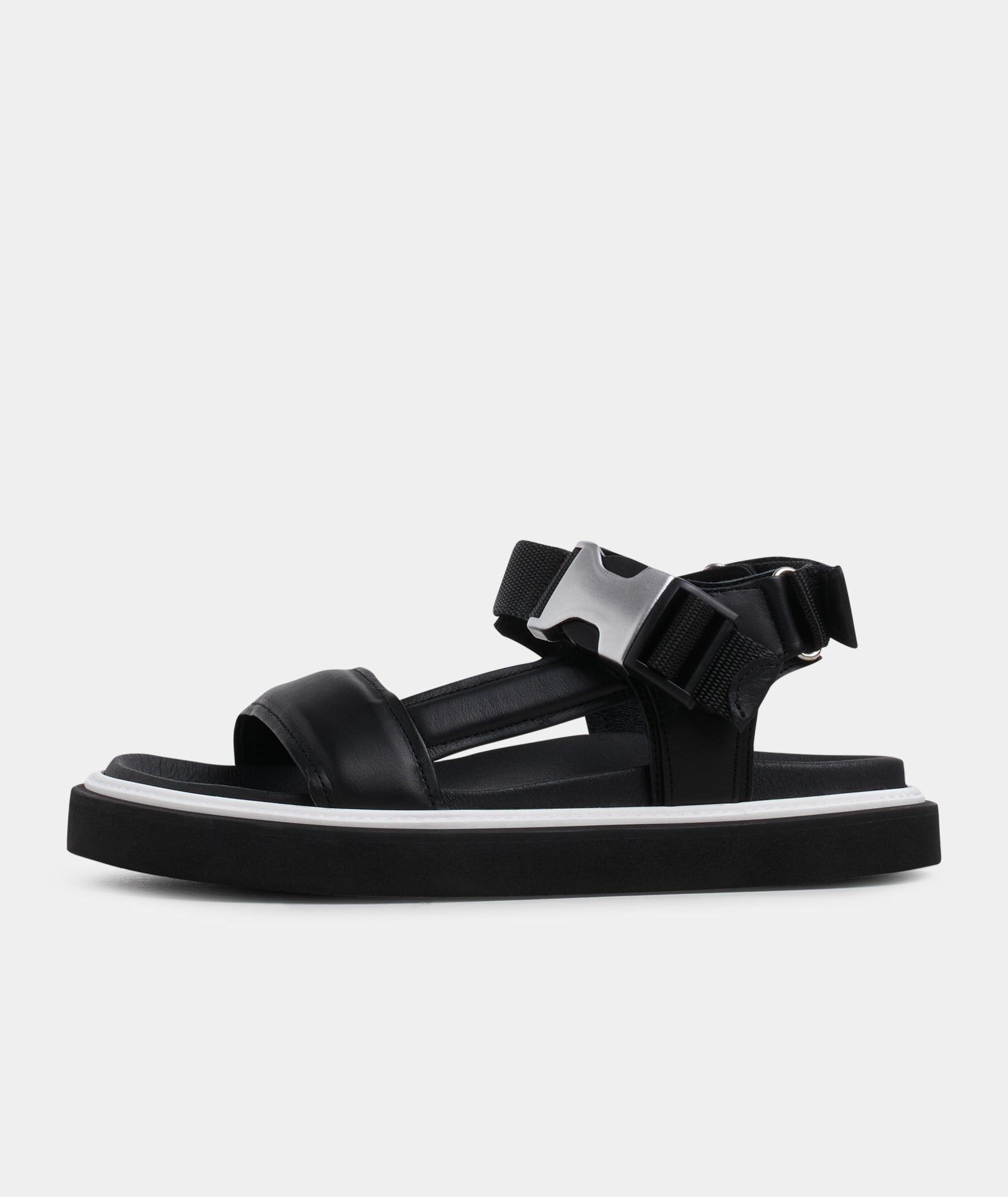 GARMENT PROJECT WMNS Cody Sandal - Black Leather Sandals 999 Black