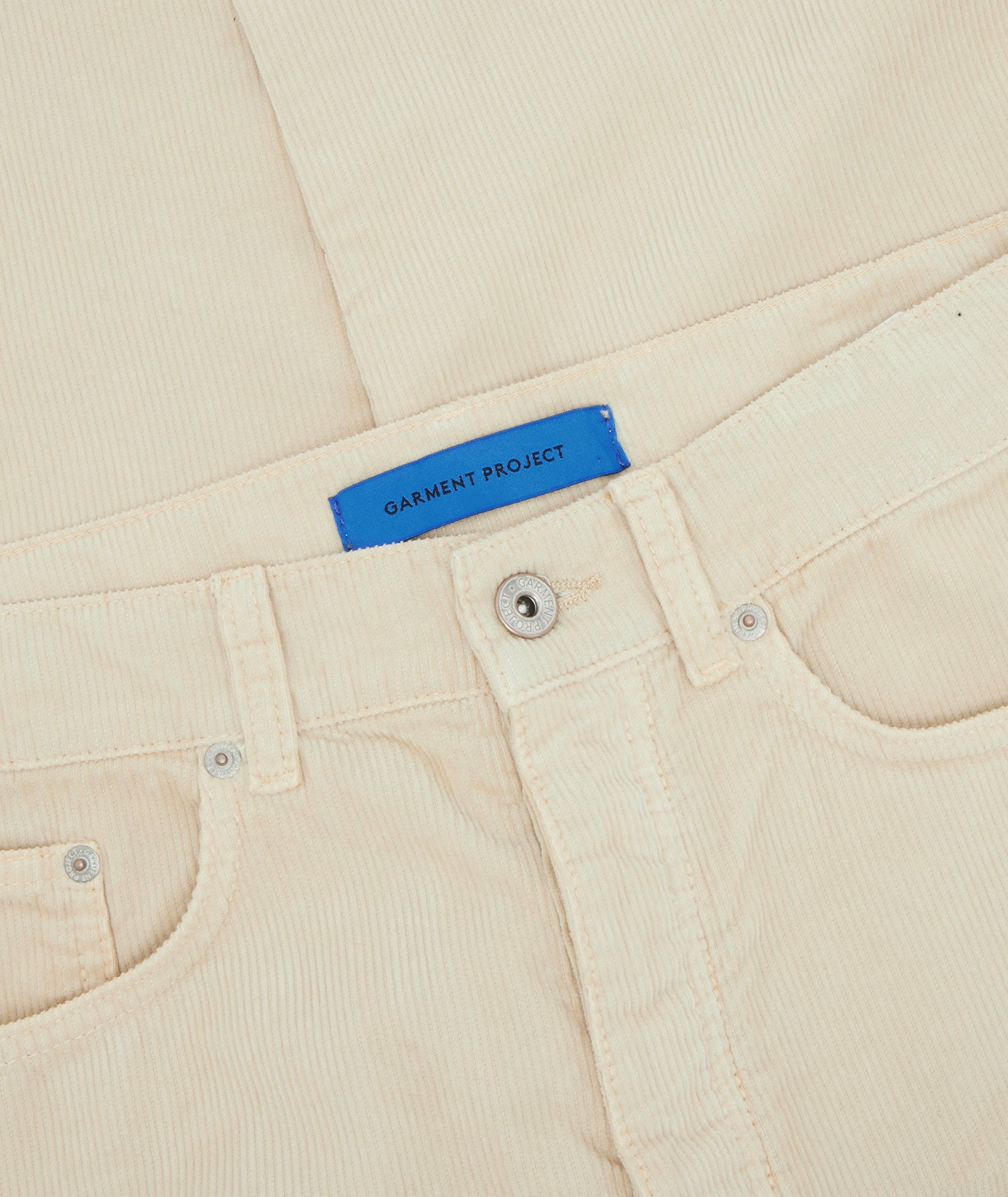 GARMENT PROJECT MAN Corduroy Five Pocket Loose Fit - Bone Pant 111 Bone White