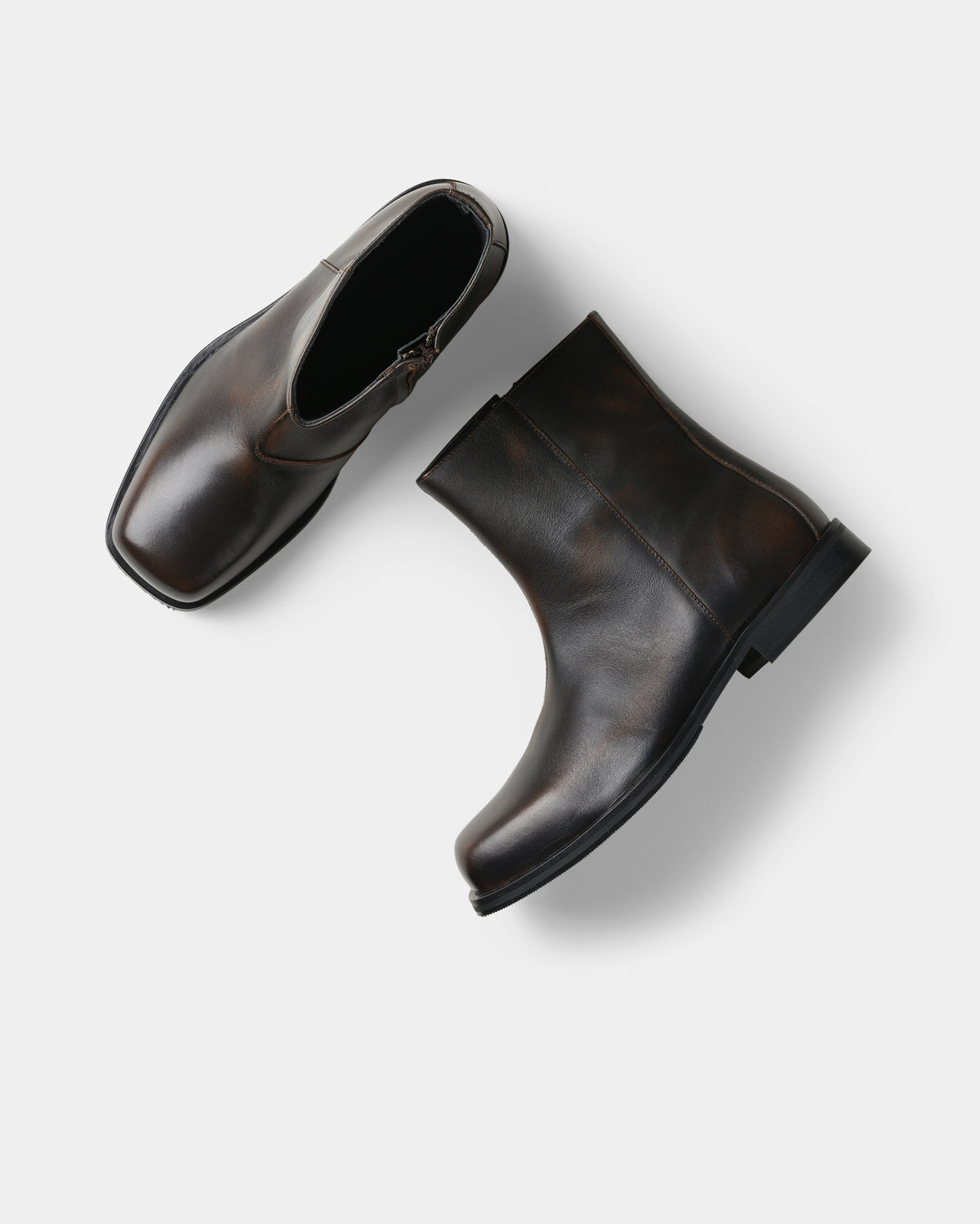 GARMENT PROJECT MAN Drew - Brown Vintage Leather Boots 800 Brown