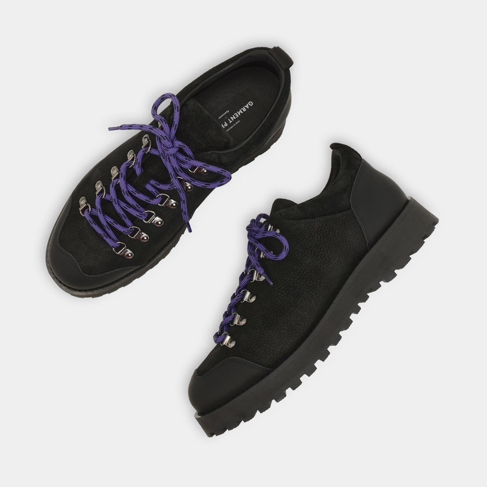 GARMENT PROJECT MAN Dune Low - Black Tumbled Nubuck Shoes 999 Black