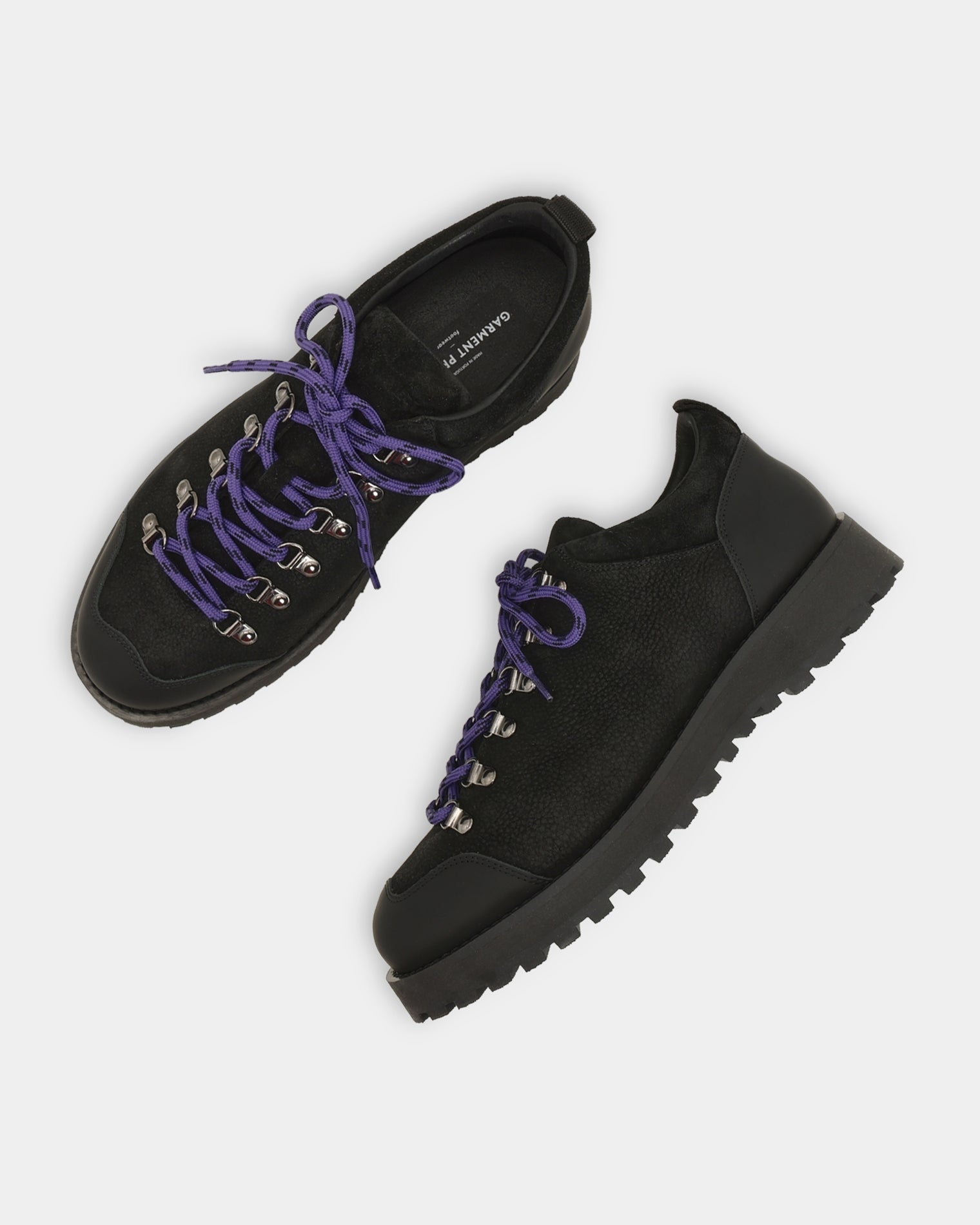 GARMENT PROJECT MAN Dune Low - Black Tumbled Nubuck Shoes 999 Black