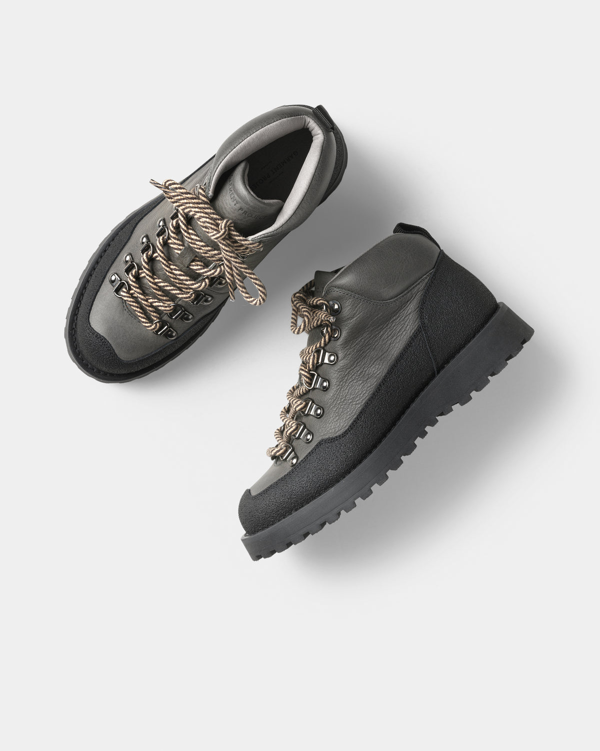 GARMENT PROJECT MAN Dune Mid - Dark Grey Tumbled Leather Boots 7673 Dark Grey