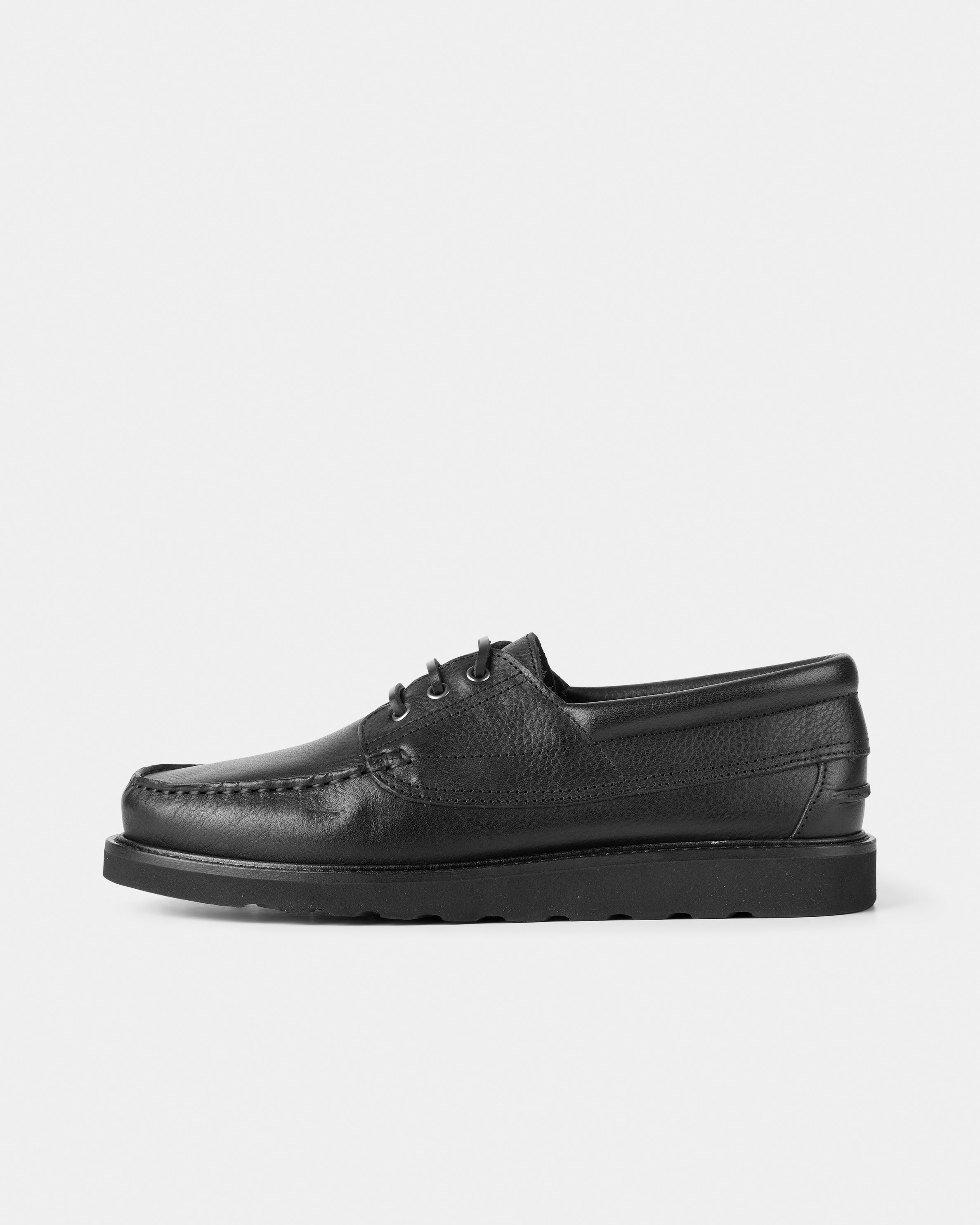 GARMENT PROJECT MAN Egon - Black Tumbled Leather Shoes 999 Black