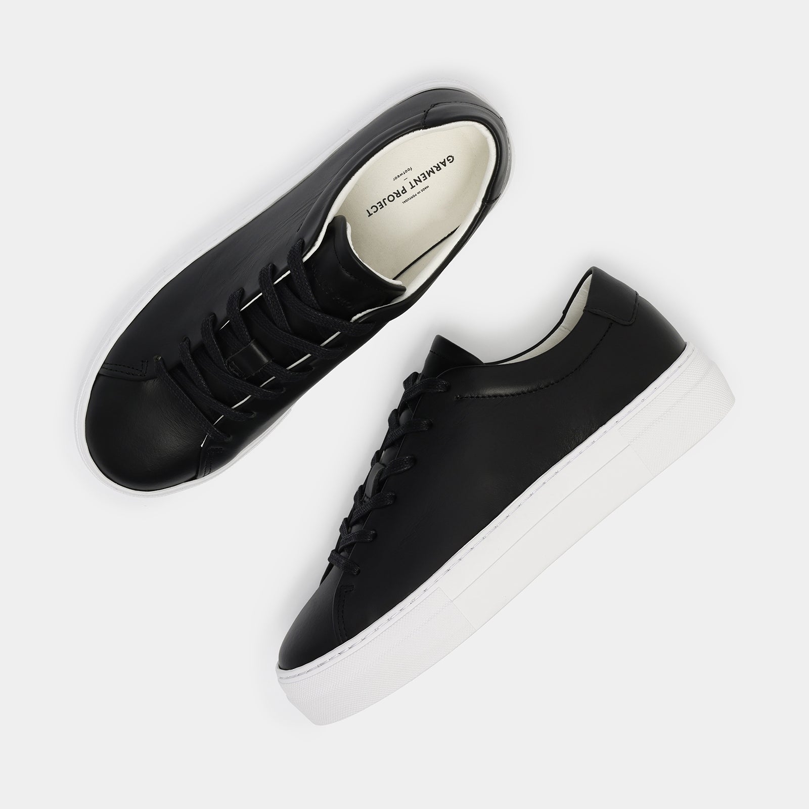 GARMENT PROJECT WMNS Ella - Black Leather Sneakers 999 Black