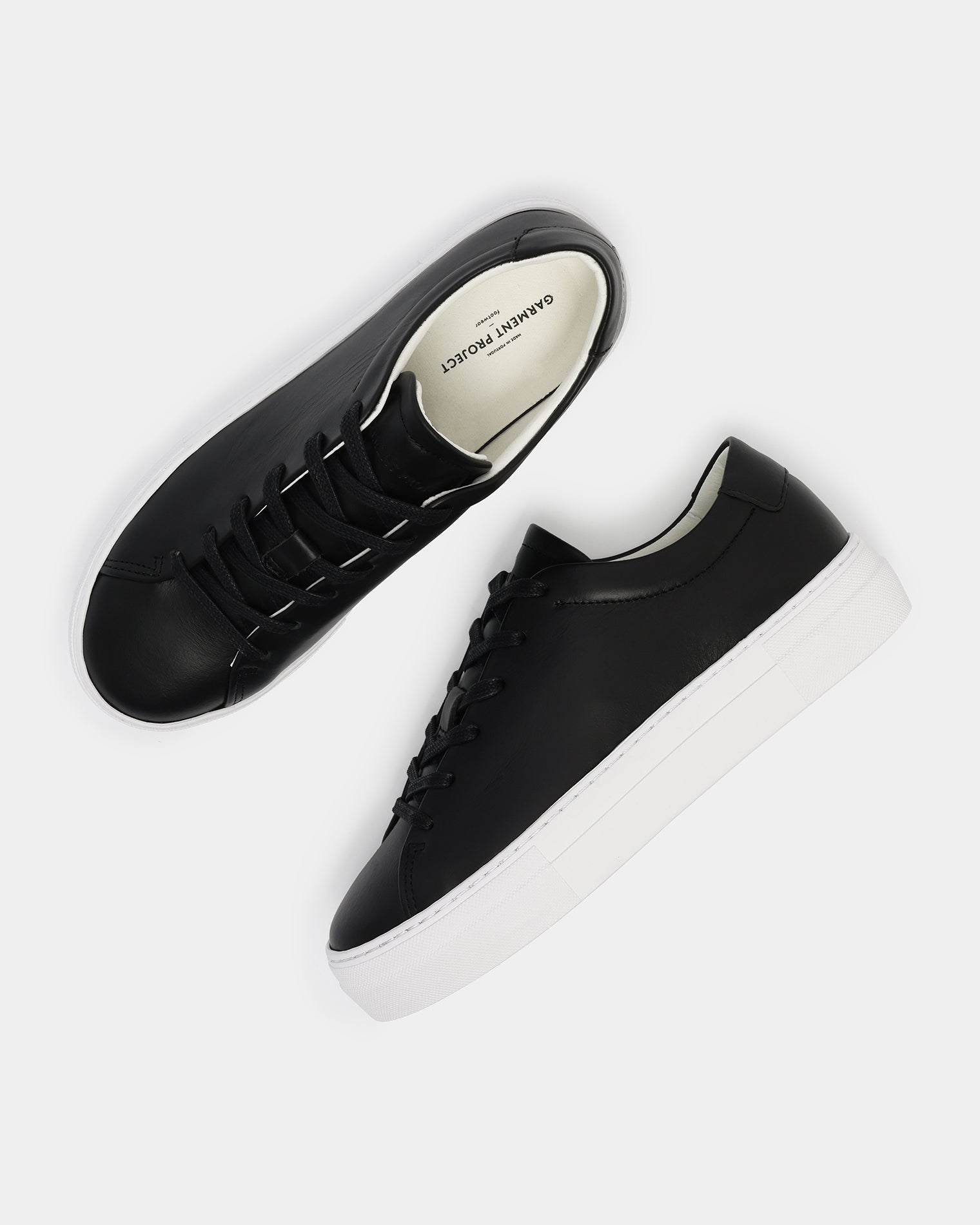 GARMENT PROJECT WMNS Ella - Black Leather Sneakers 999 Black