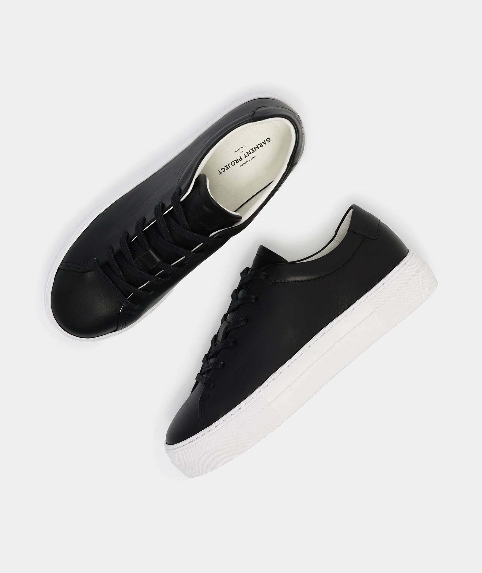 GARMENT PROJECT WMNS Ella - Black Leather Sneakers 999 Black