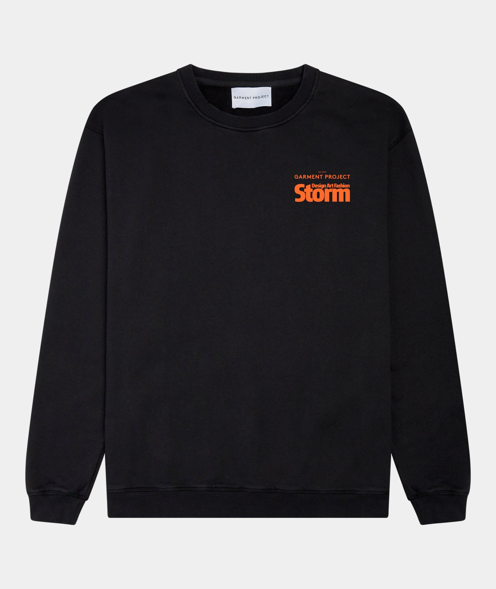 GARMENT PROJECT MAN GP Crew Neck x STORM - Vintage Black Crew Neck Sweat 999 Black