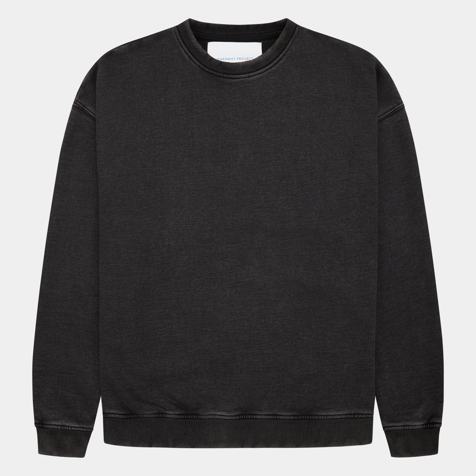 GARMENT PROJECT MAN GP Drop Shoulder Crew Neck Sweat - Acid Black Crew Neck Sweat 995 Acid Black