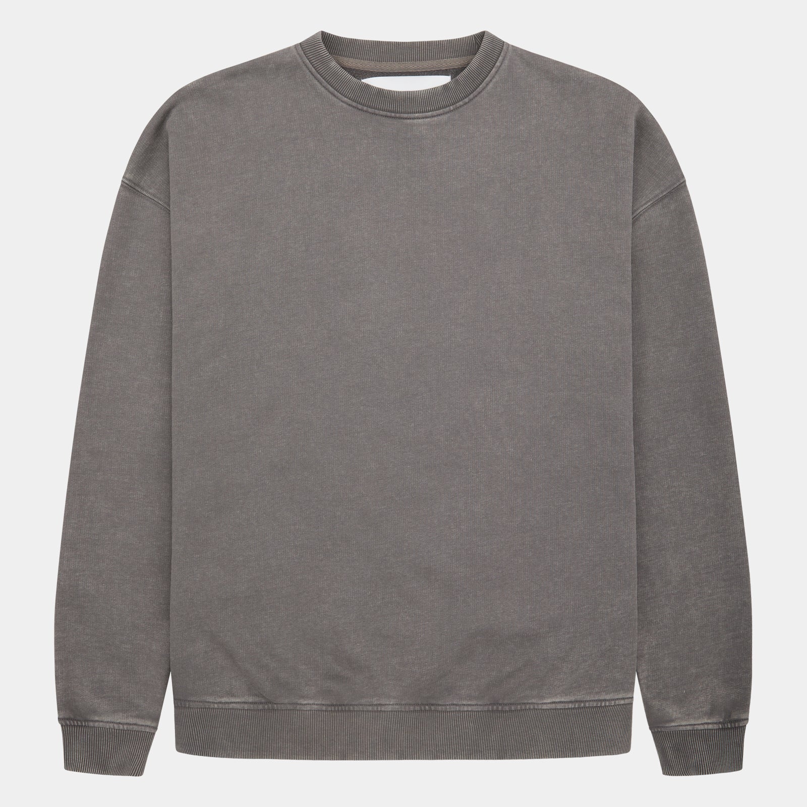 GARMENT PROJECT MAN GP Drop Shoulder Crew Neck Sweat - Acid Grey Crew Neck Sweat 435 Acid Grey