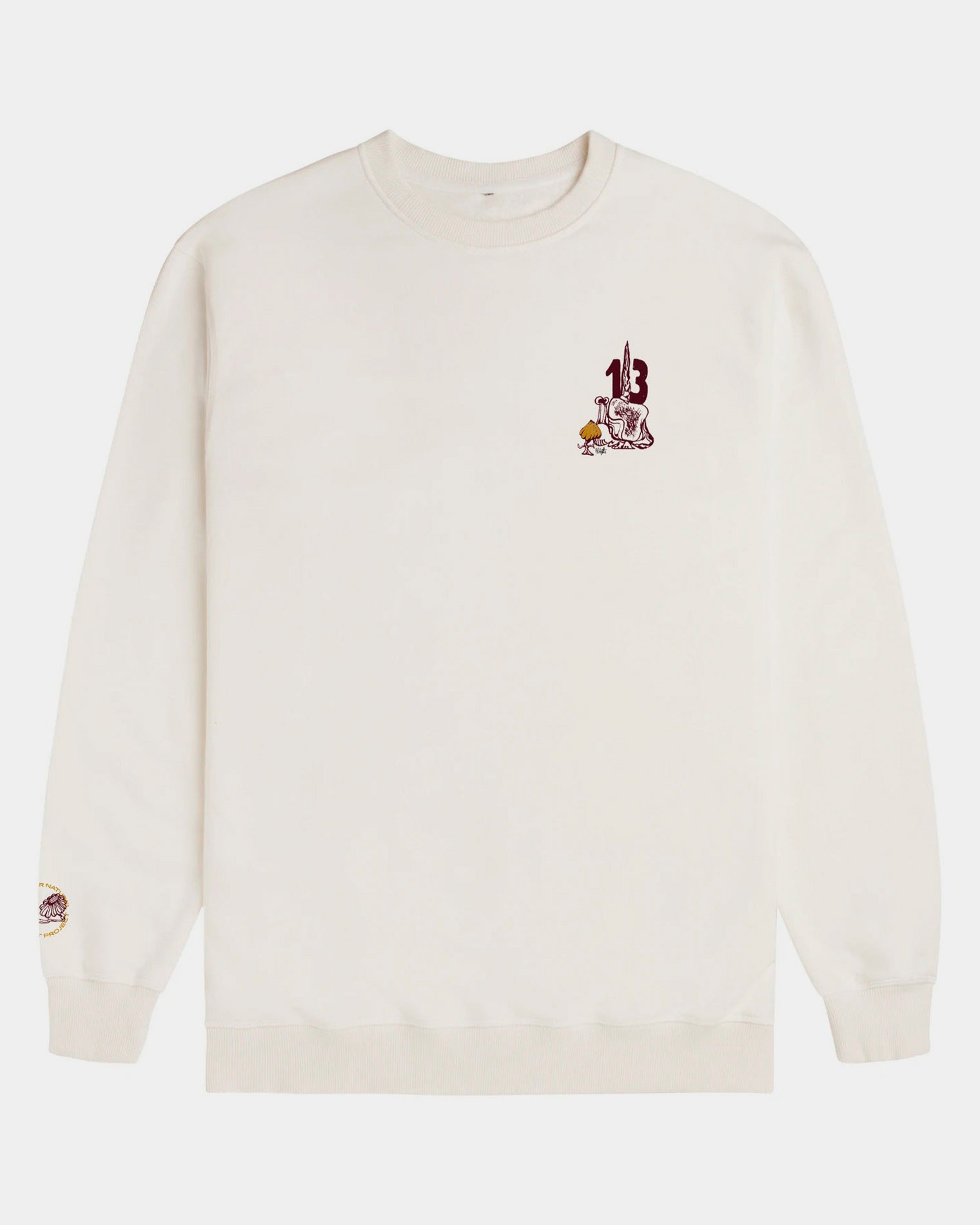 GARMENT PROJECT MAN GP x VSN Crew Neck Sweat - Vintage Off White Crew Neck Sweat 140 Taupe