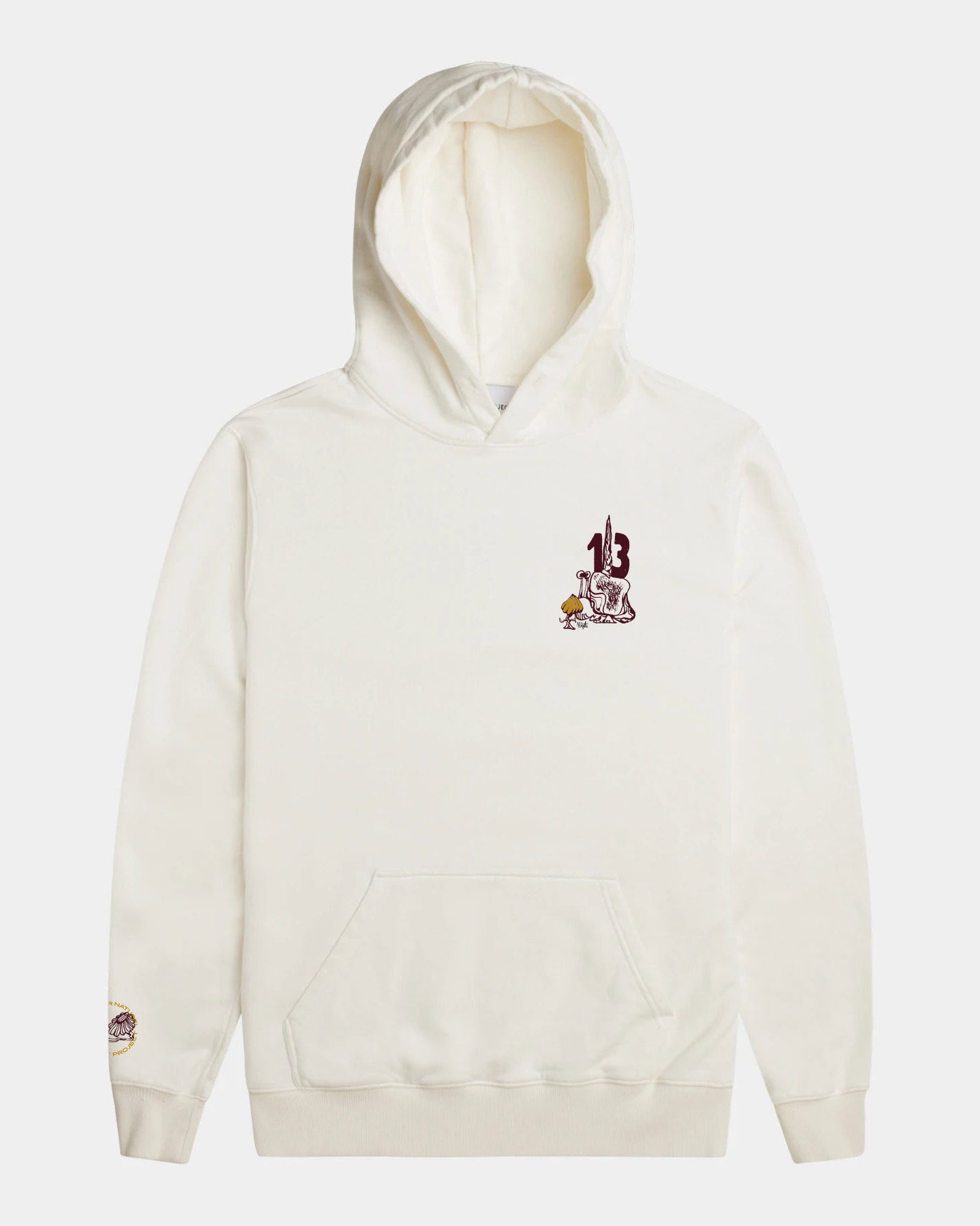 GARMENT PROJECT MAN GP x VSN Hooded Sweat - Vintage Off White Hooded Sweat 140 Taupe