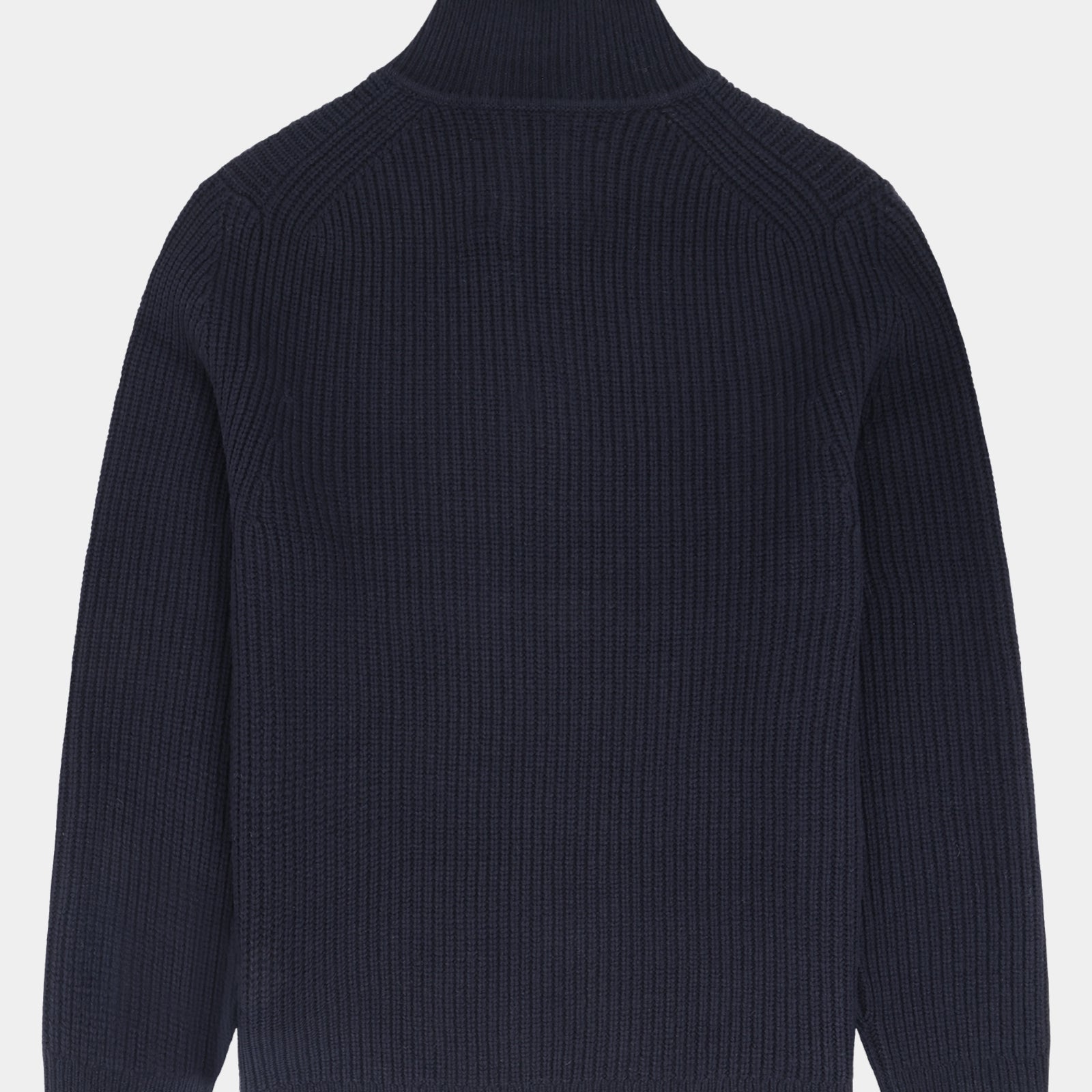 GARMENT PROJECT MAN Half Zip Wool Knit - Navy Knit 500 Navy