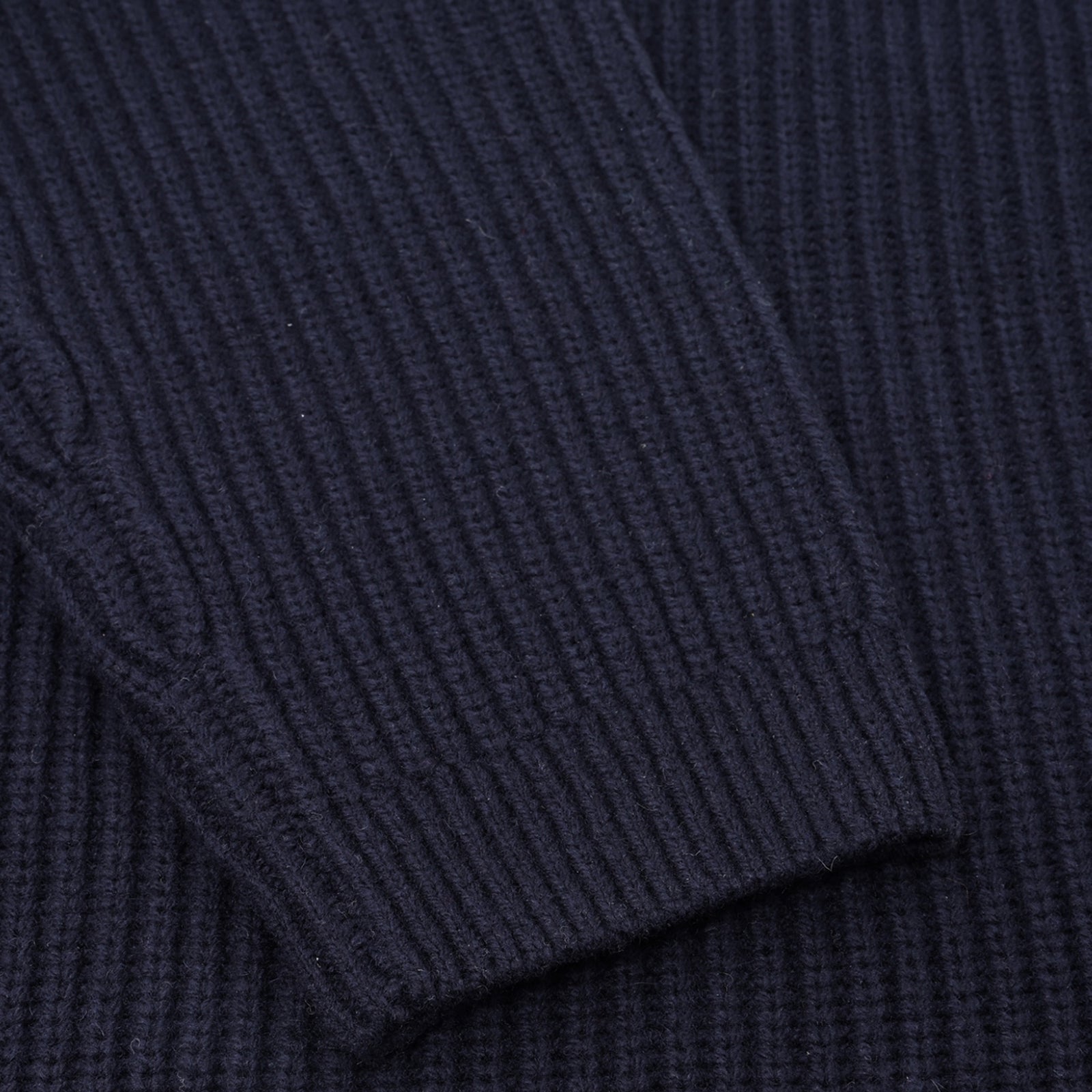 GARMENT PROJECT MAN Half Zip Wool Knit - Navy Knit 500 Navy