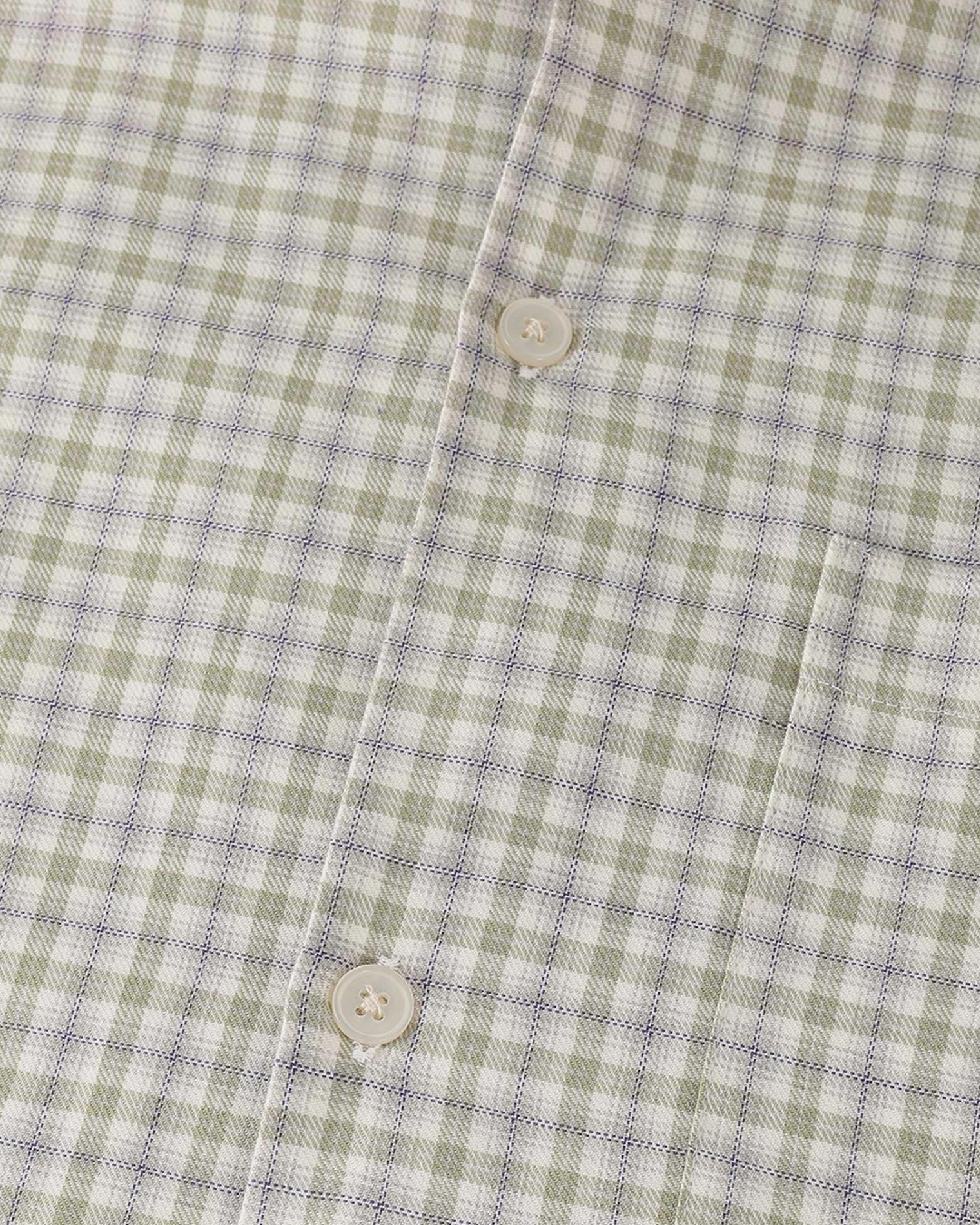 GARMENT PROJECT MAN Holiday Shirt - Dusty green/purple check Shirt 255 Dusty Green