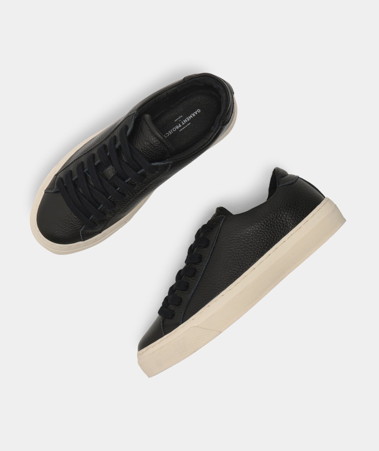 GARMENT PROJECT WMNS Kit - Black Tumbled Leather Sneakers 999 Black