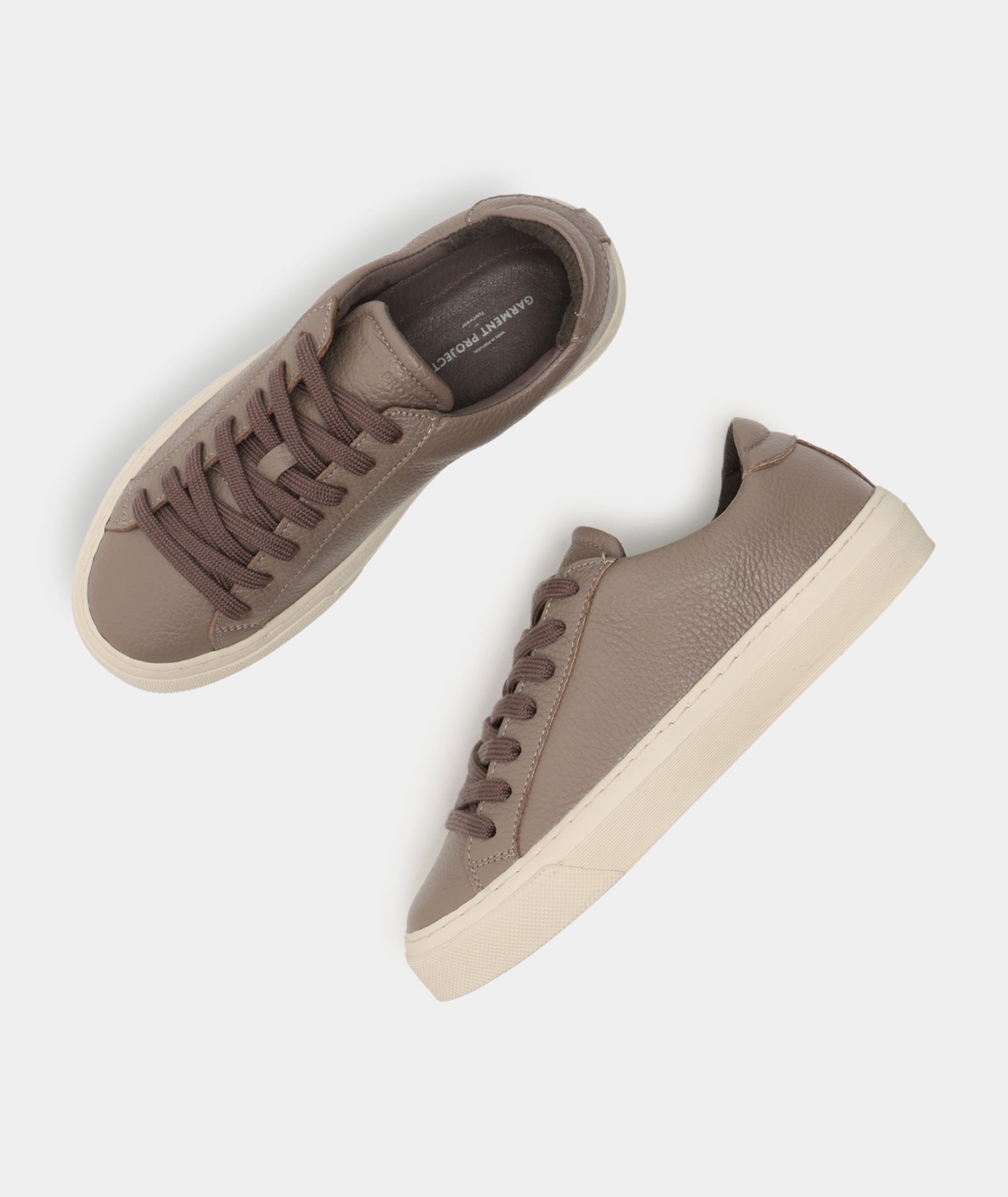 GARMENT PROJECT WMNS Kit - Elephant Tumbled Leather Sneakers 460 Elephant