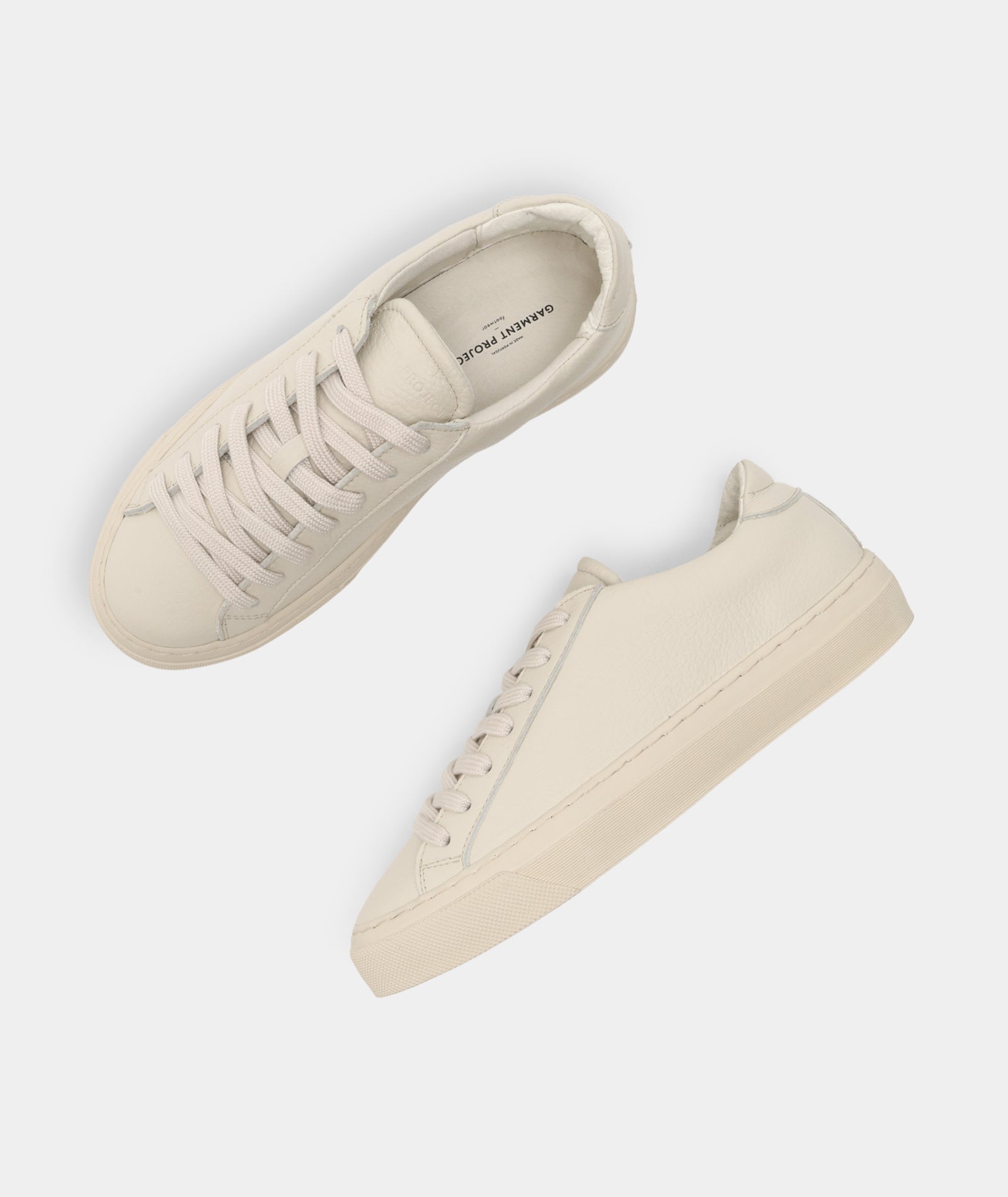 GARMENT PROJECT WMNS Kit - Off White Tumbled Leather Sneakers 110 Off White