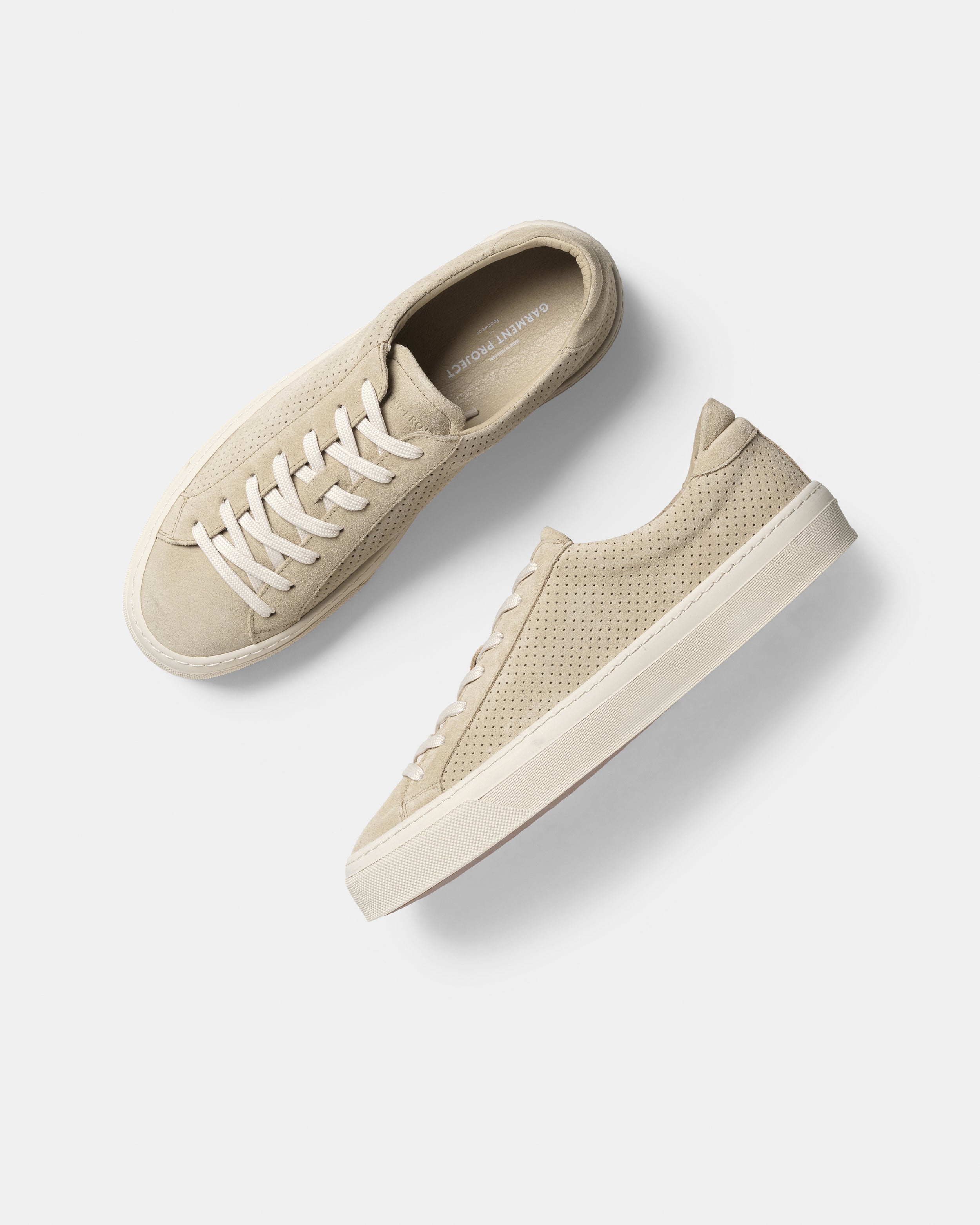 GARMENT PROJECT MAN Kit - Sand Perforated Suede Sneakers 220 Sand