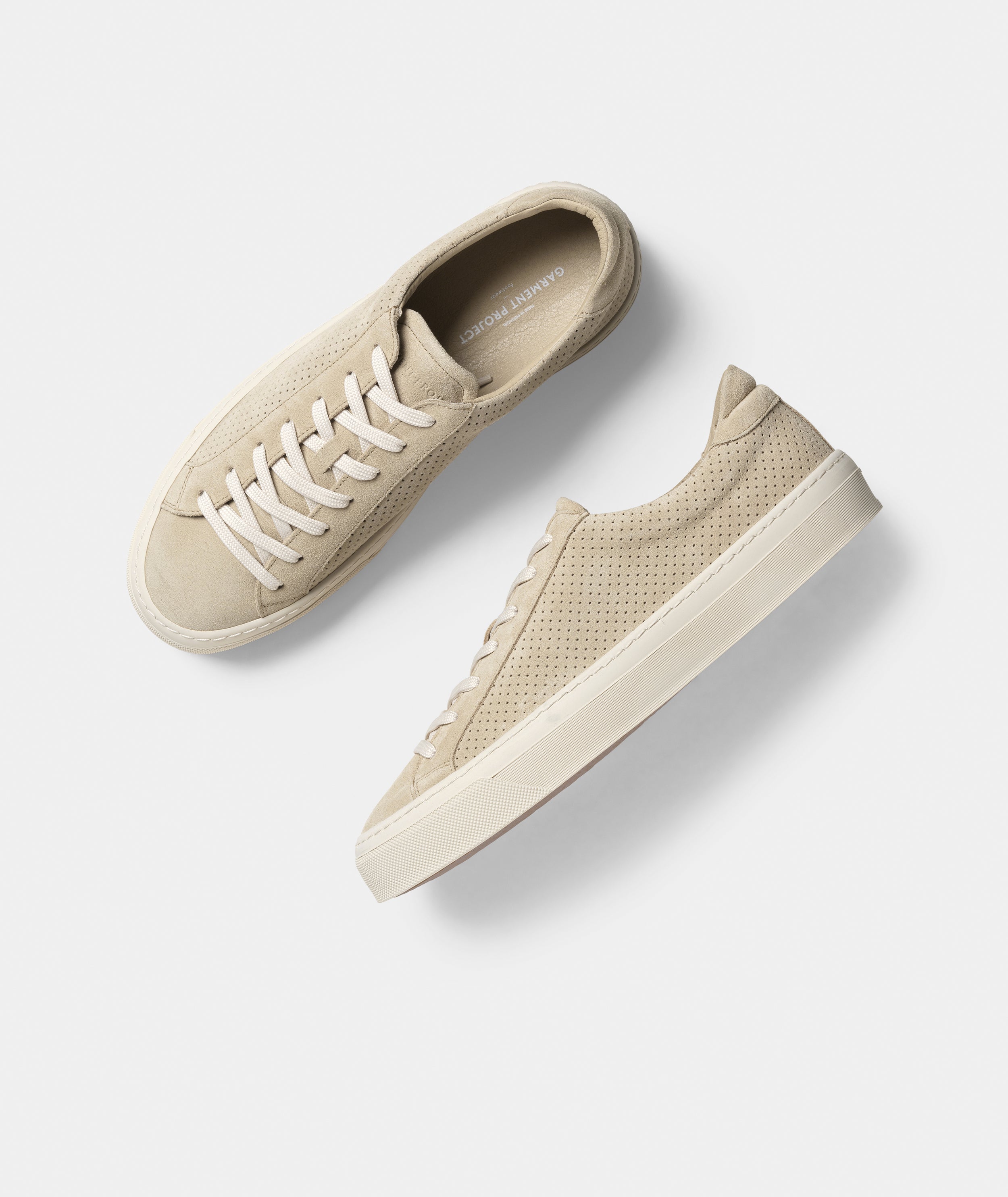 GARMENT PROJECT MAN Kit - Sand Perforated Suede Sneakers 220 Sand