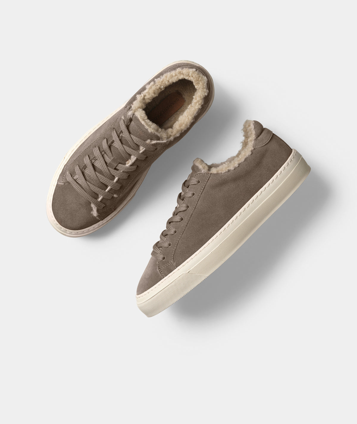 GARMENT PROJECT WMNS Kit - Truffle Suede / Shearling Sneakers 265 Truffle