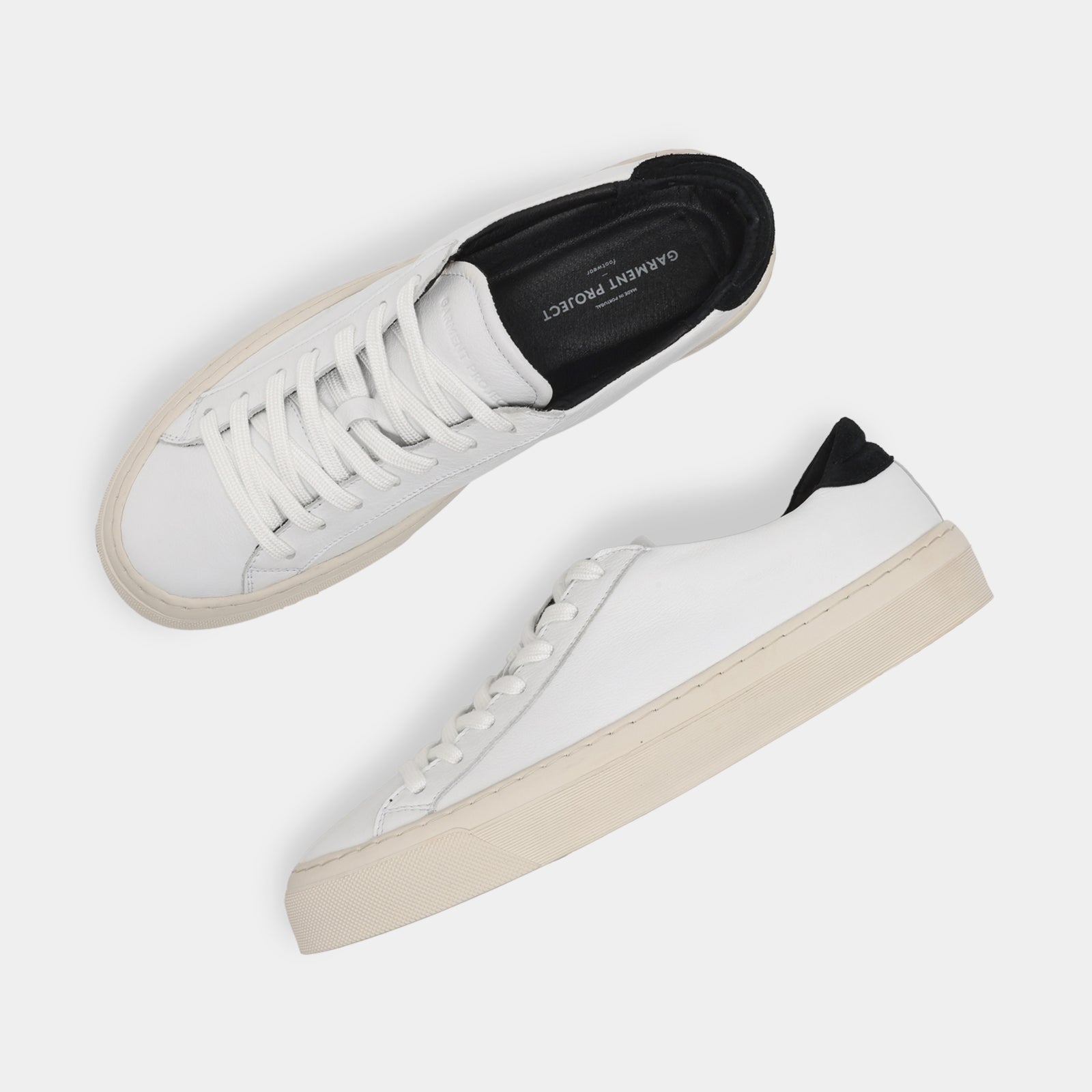 GARMENT PROJECT MAN Kit - White / Black Leather Sneakers 100 White