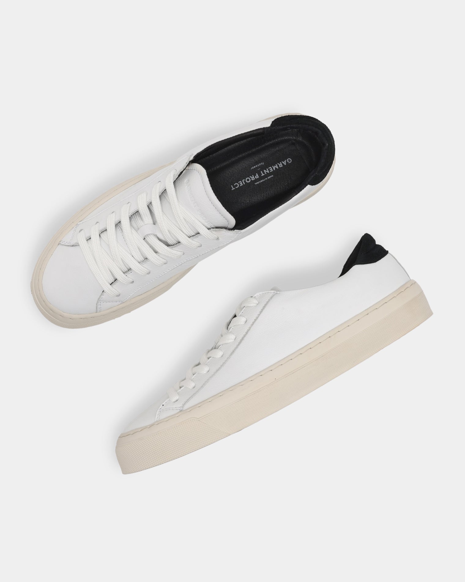 GARMENT PROJECT MAN Kit - White / Black Leather Sneakers 100 White
