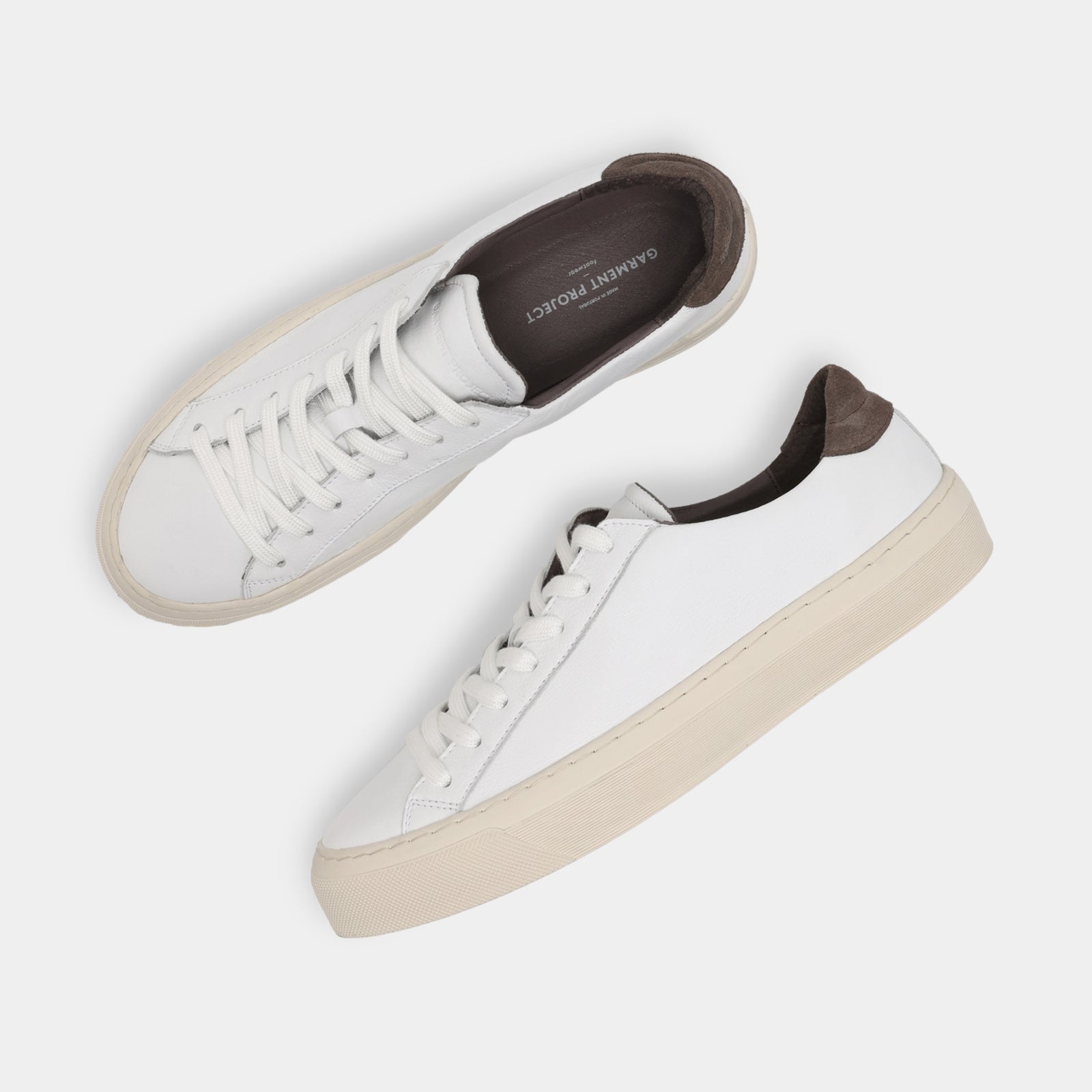 GARMENT PROJECT MAN Kit - White / Elephant Leather Sneakers 100 White