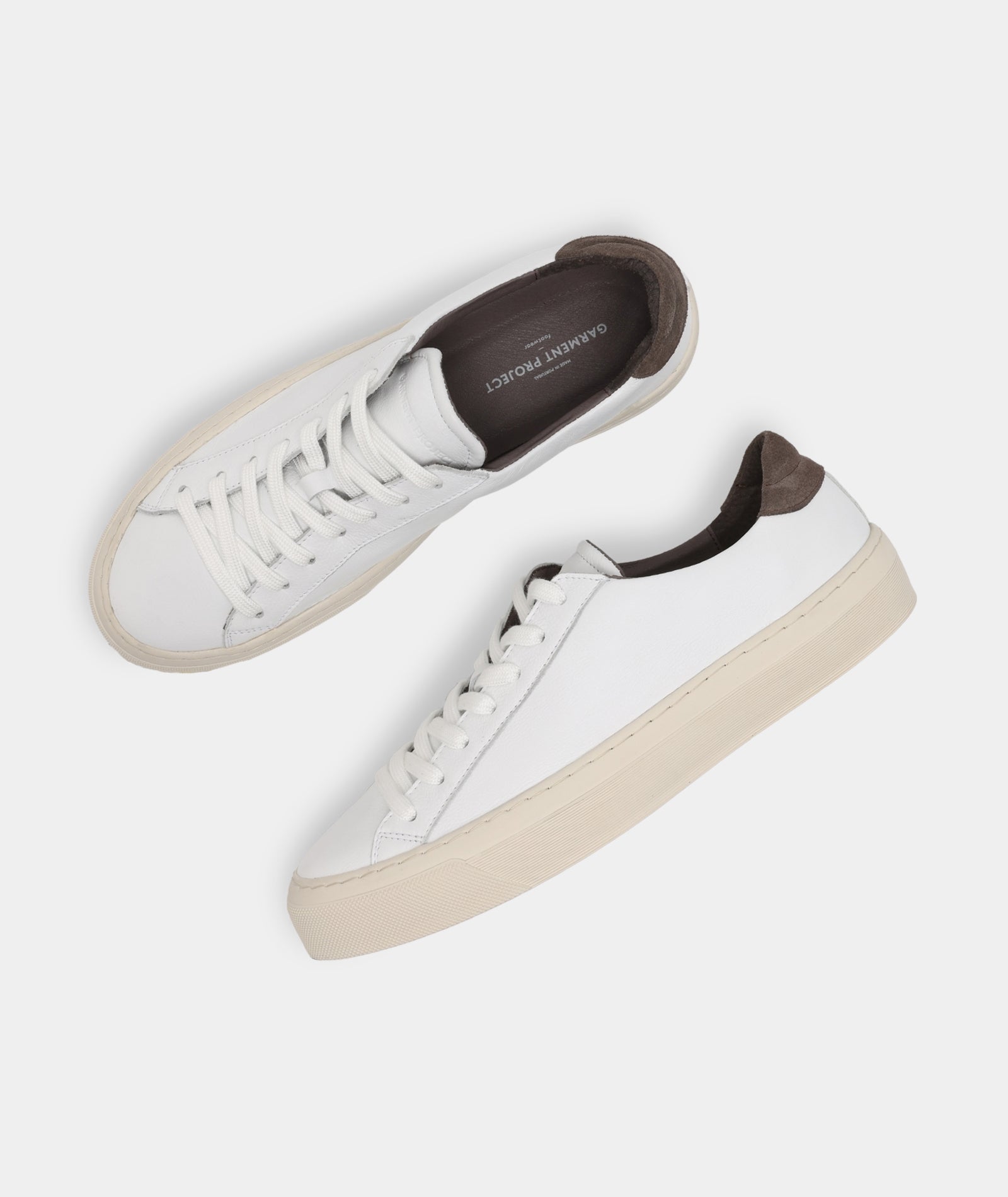 GARMENT PROJECT MAN Kit - White / Elephant Leather Sneakers 100 White