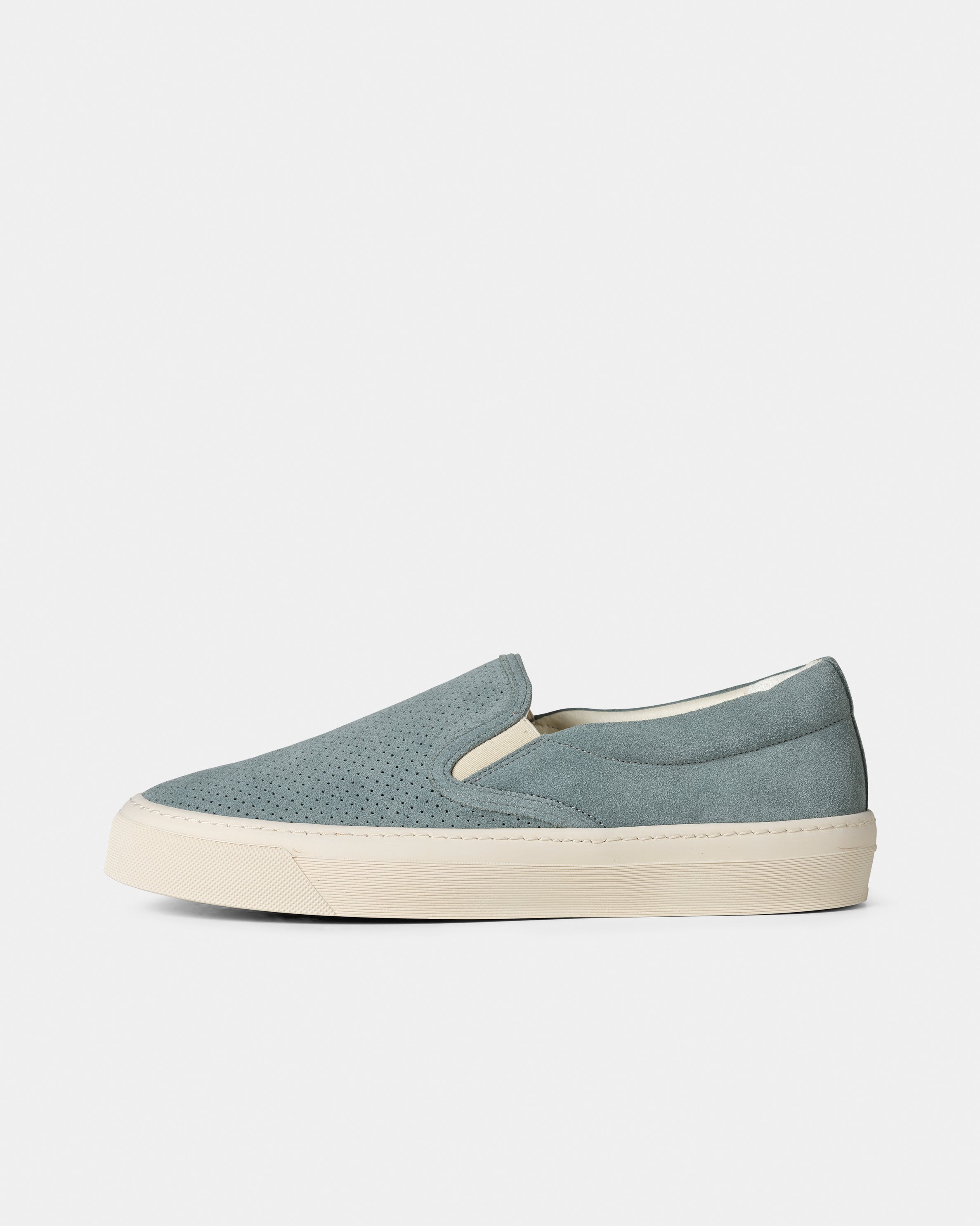 GARMENT PROJECT MAN Kit Slip-On - Dusty Green Perforated Suede Sneakers 255 Dusty Green