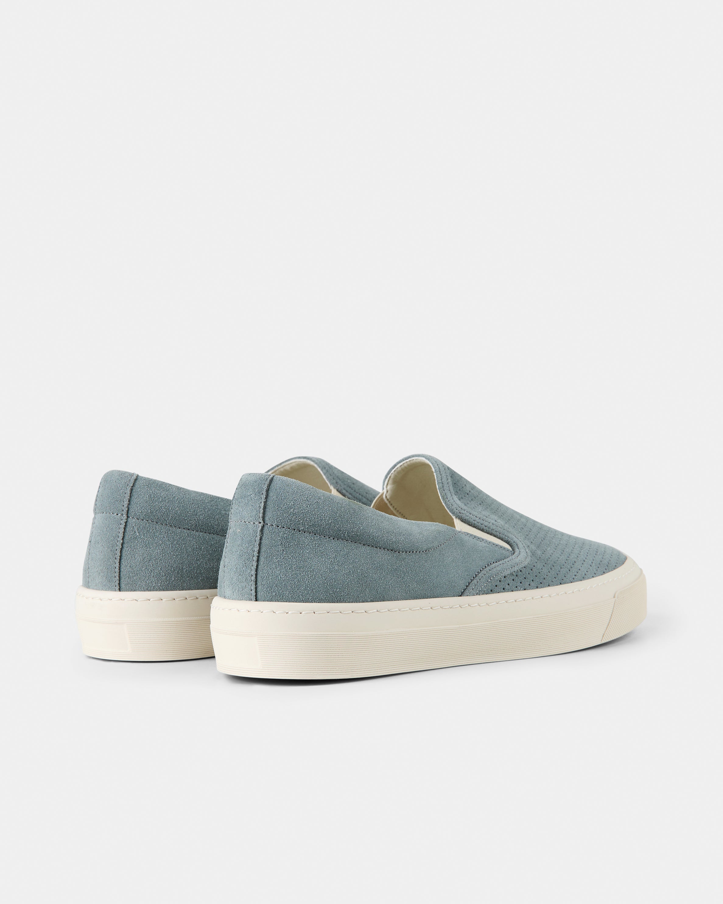 GARMENT PROJECT MAN Kit Slip-On - Dusty Green Perforated Suede Sneakers 255 Dusty Green