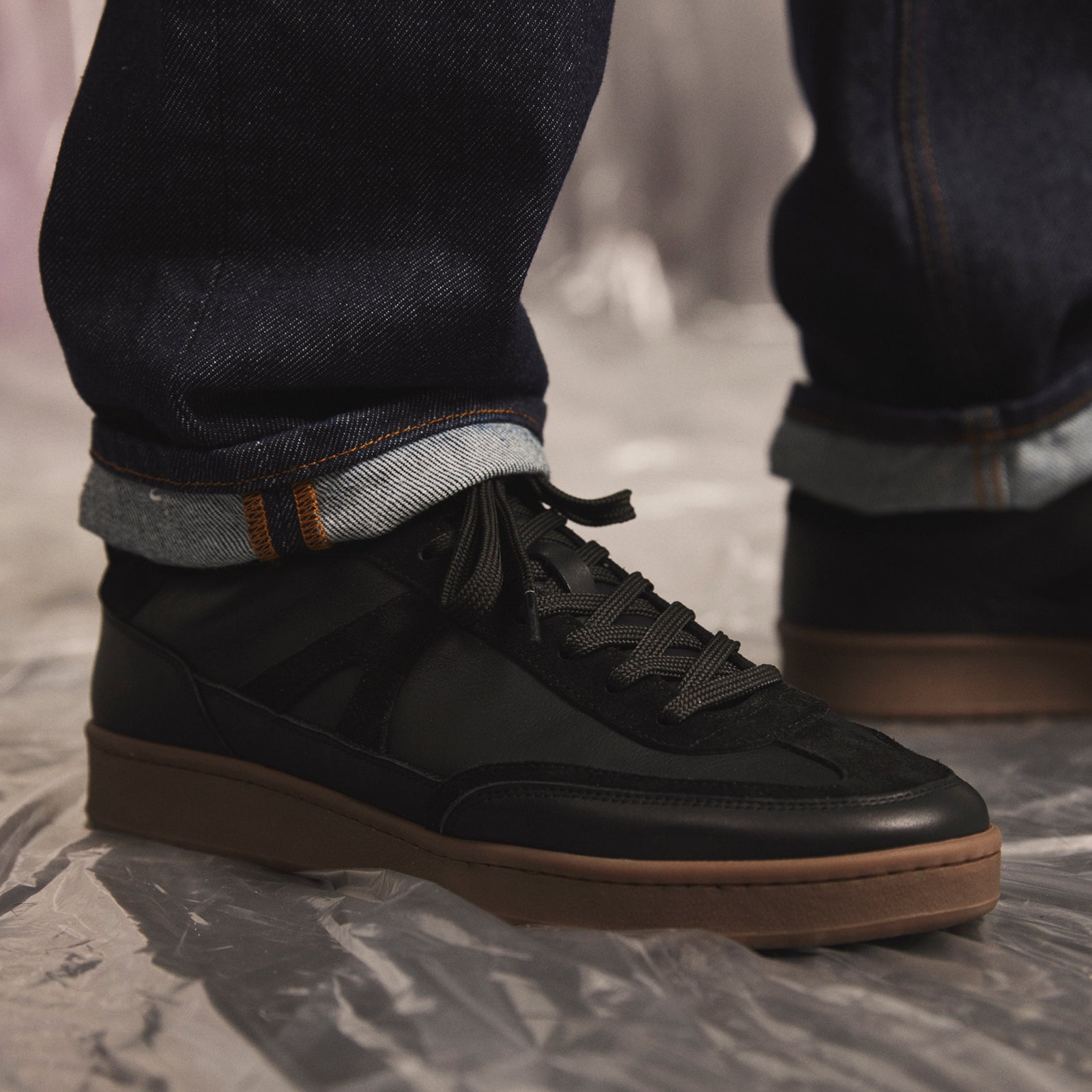 GARMENT PROJECT MAN Liga - Black Leather Sneakers 999 Black