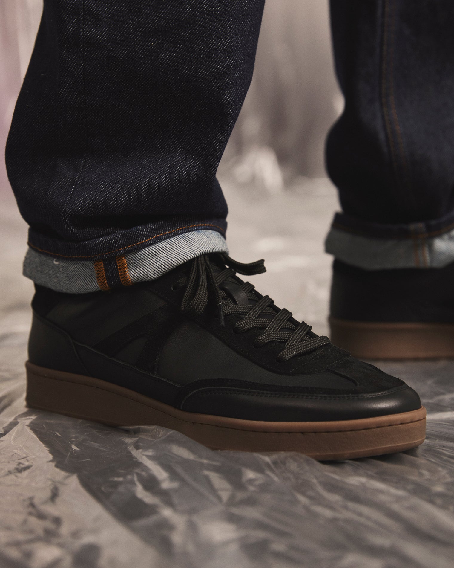 GARMENT PROJECT MAN Liga - Black Leather Sneakers 999 Black