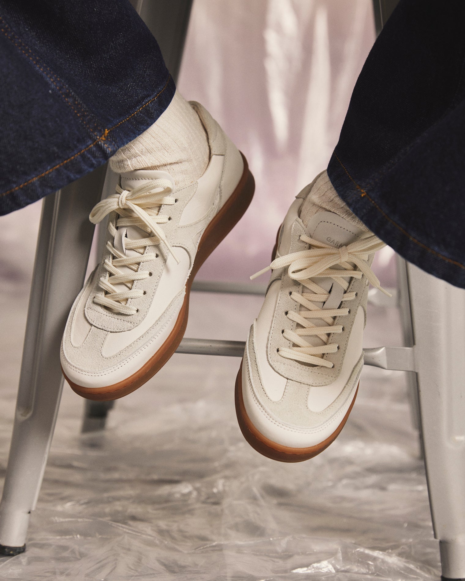 GARMENT PROJECT WMNS Liga - White Leather Sneakers 100 White