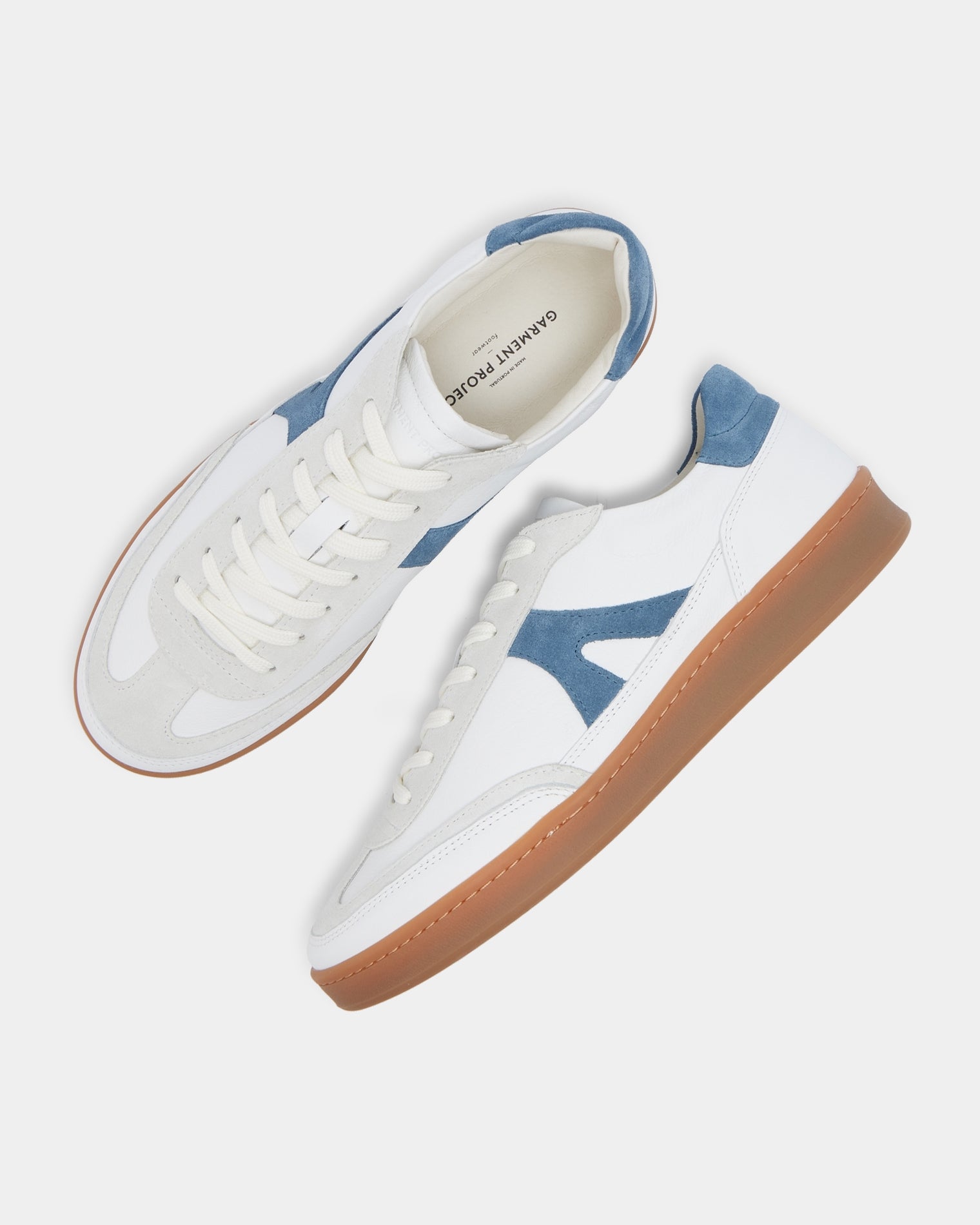 GARMENT PROJECT MAN Liga - White/Blue Leather Sneakers 550 Blue