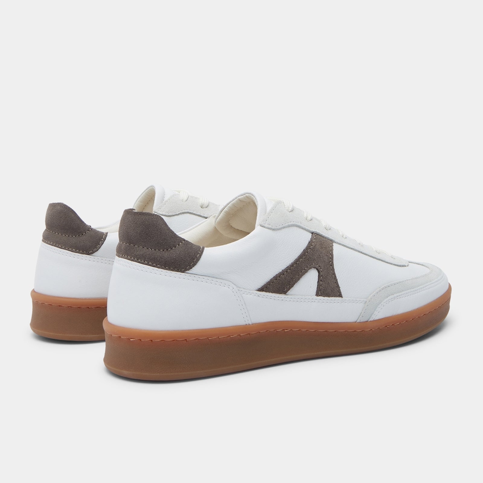 GARMENT PROJECT MAN Liga - White/Elephant Leather Sneakers 460 Elephant