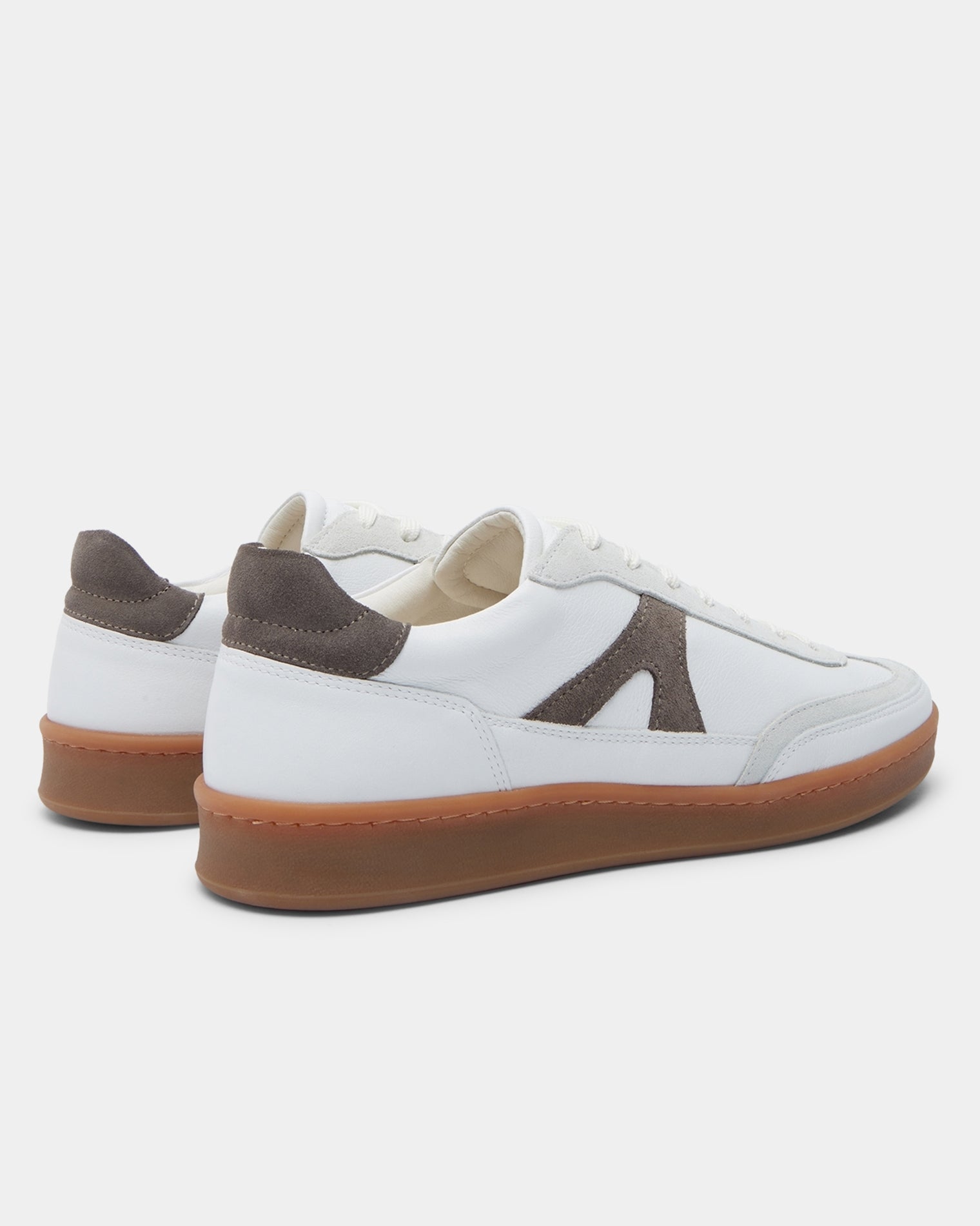GARMENT PROJECT MAN Liga - White/Elephant Leather Sneakers 460 Elephant